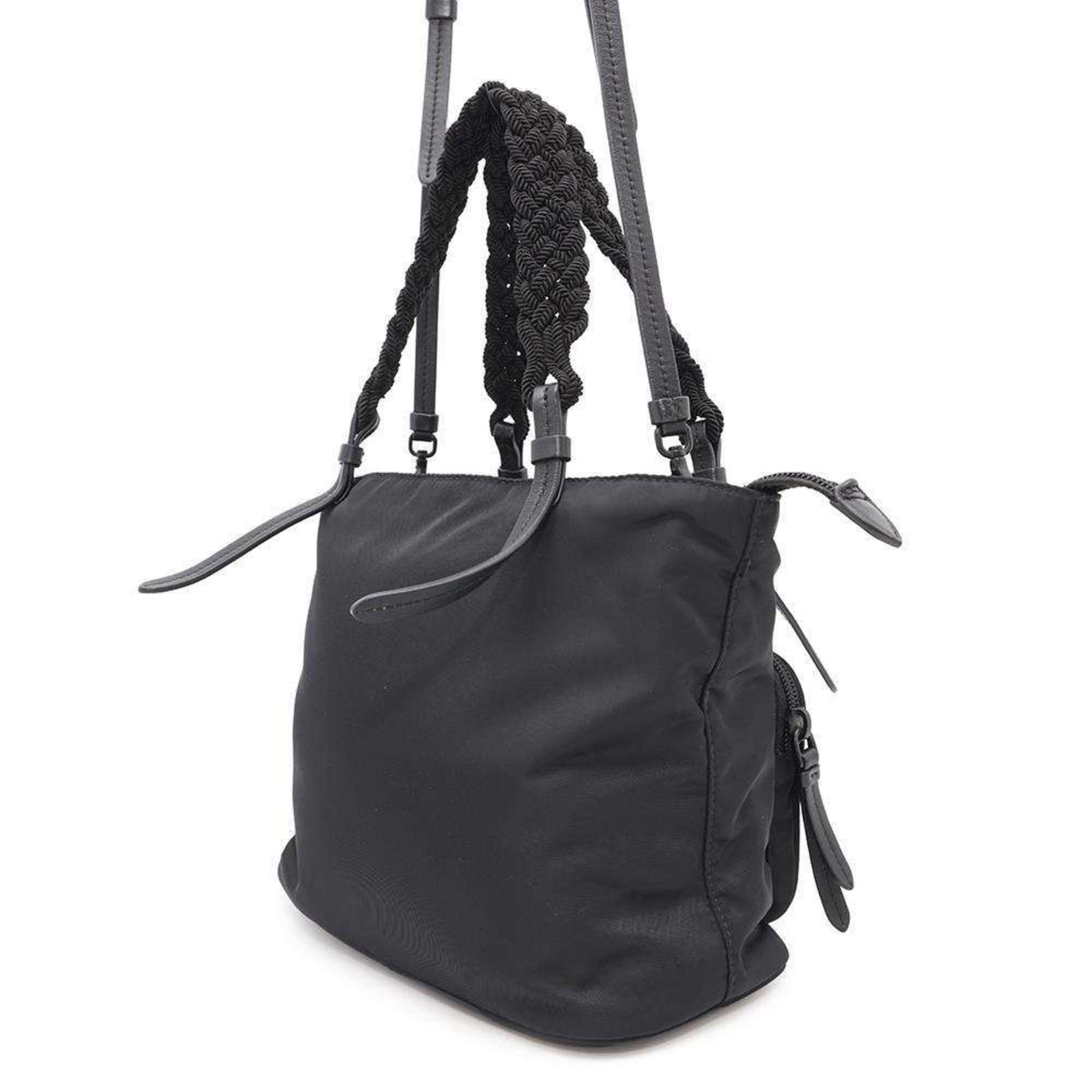 Prada handbag nylon 1BA207 PRADA 2way bag black