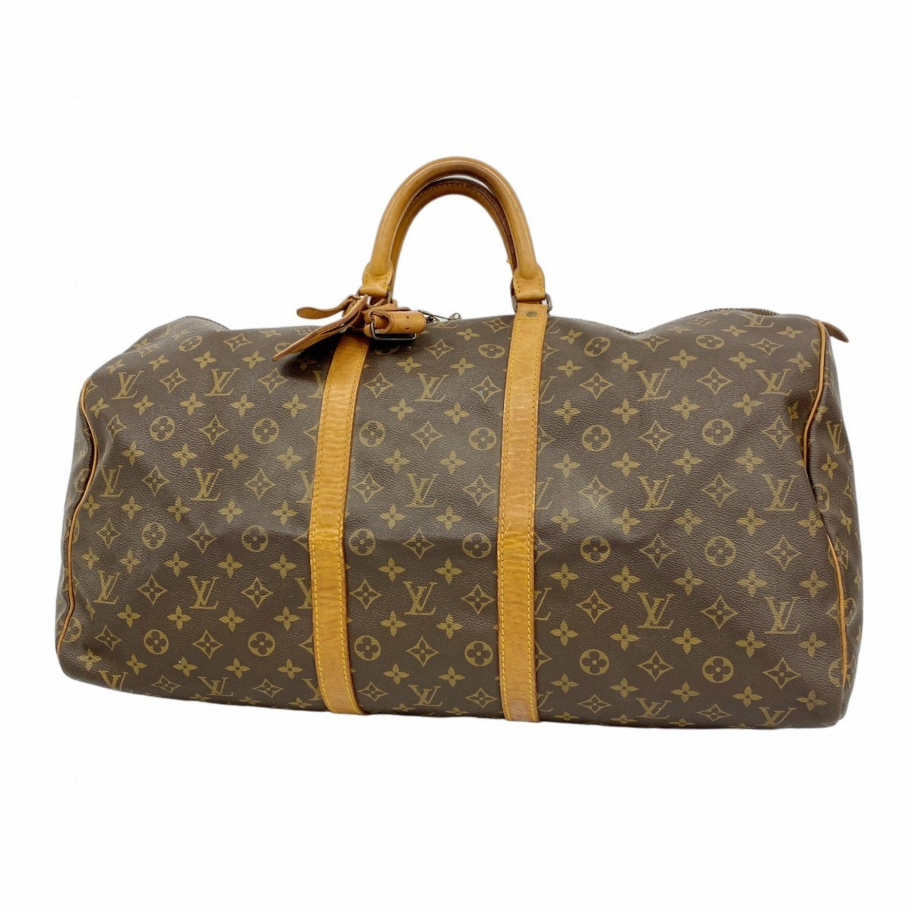 Louis Vuitton Monogram Keepall 55 Boston Bag Brown Men's and Women's