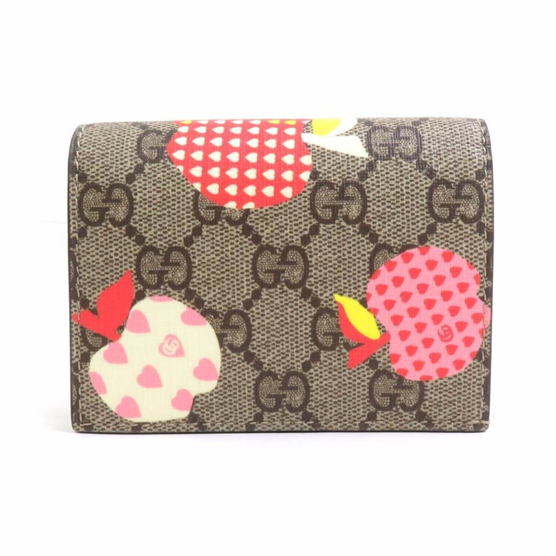GUCCI Bi-fold wallet GG Supreme canvas brown x multi-color women's 56105a