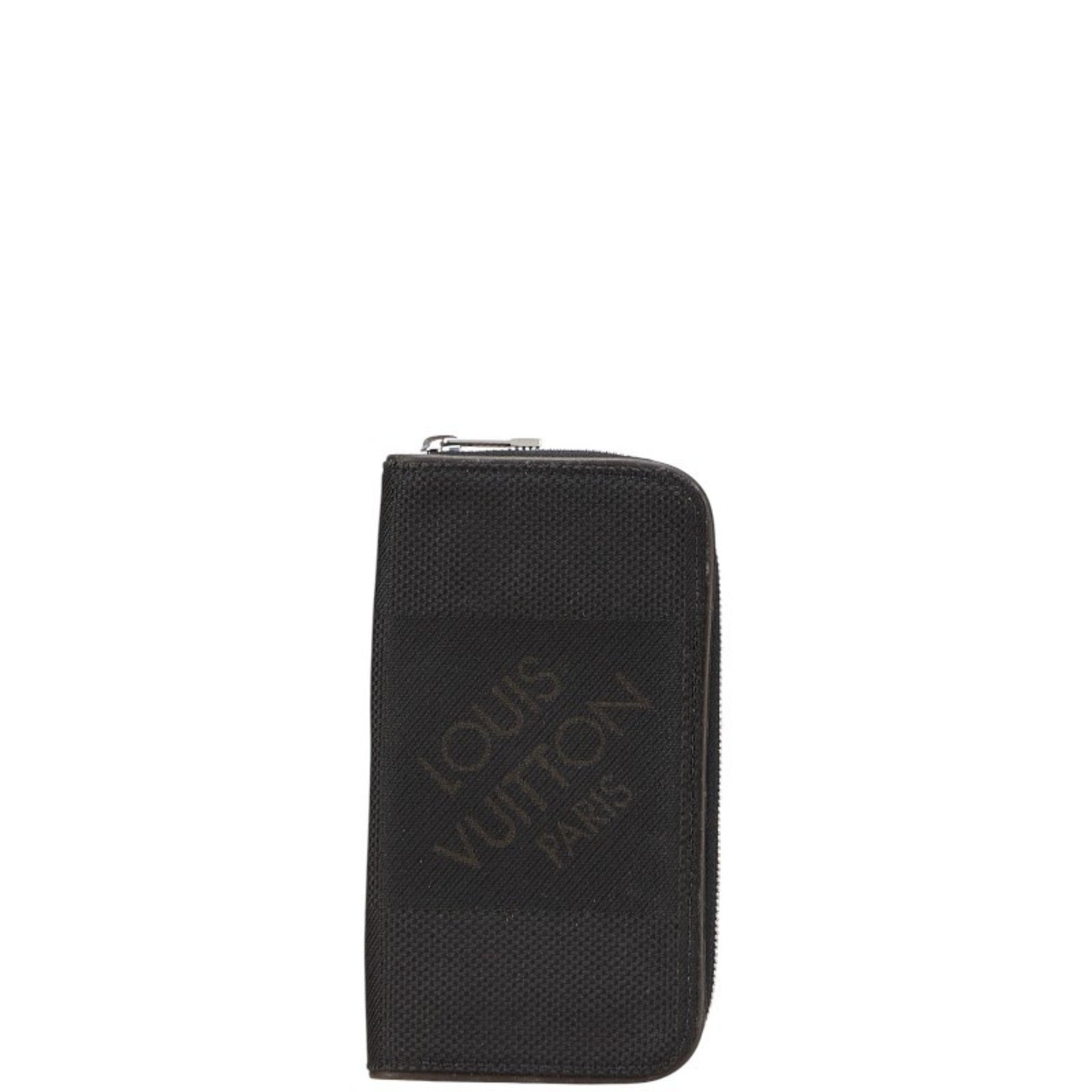 Louis Vuitton Damier Geant Portefeuille Long Zipper Wallet M93546 Noir Black Canvas Leather Men's LOUIS VUITTON