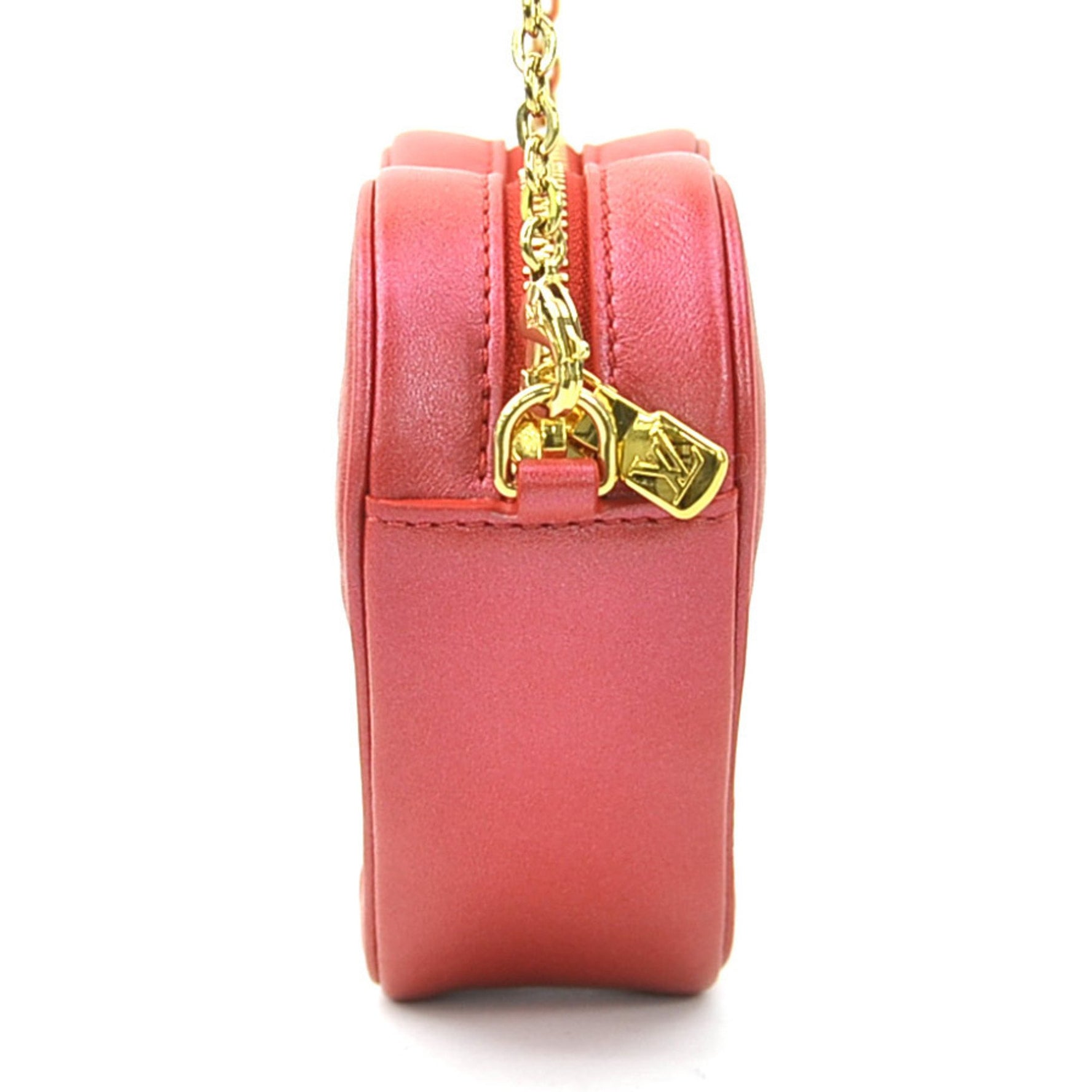 Louis Vuitton LOUIS VUITTON Shoulder Bag Monogram Empreinte Heart on Chain Red Gold Women's M80837 e59931a
