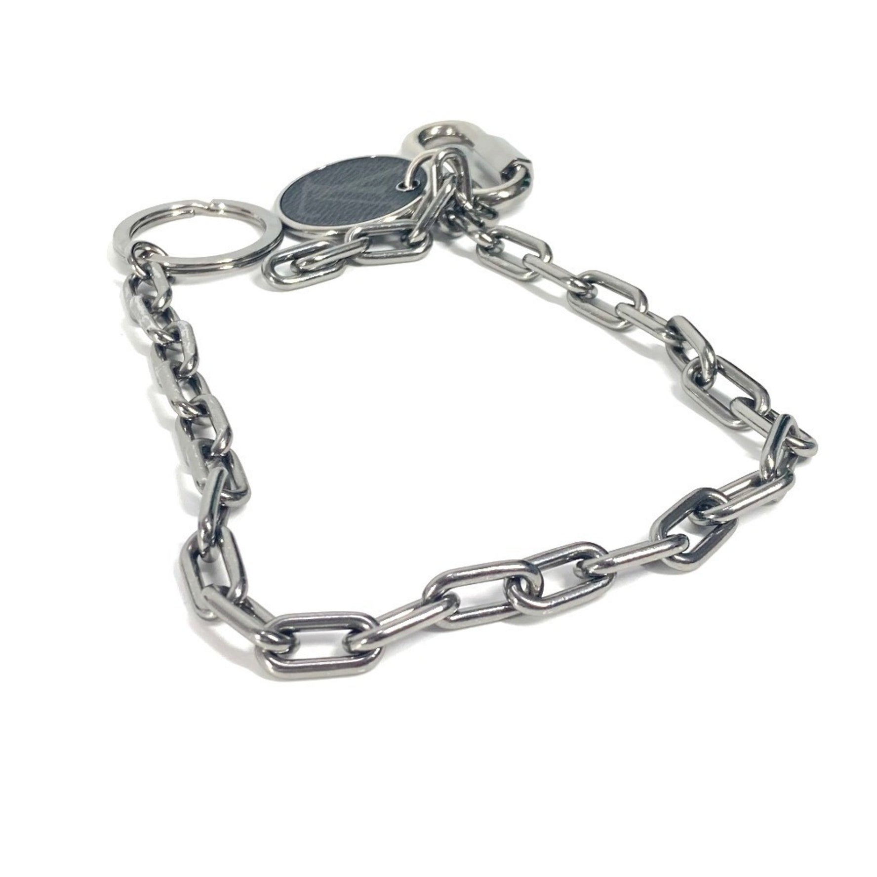 Louis Vuitton Monogram Eclipse Keychain, Bag Charm, Metal, Black