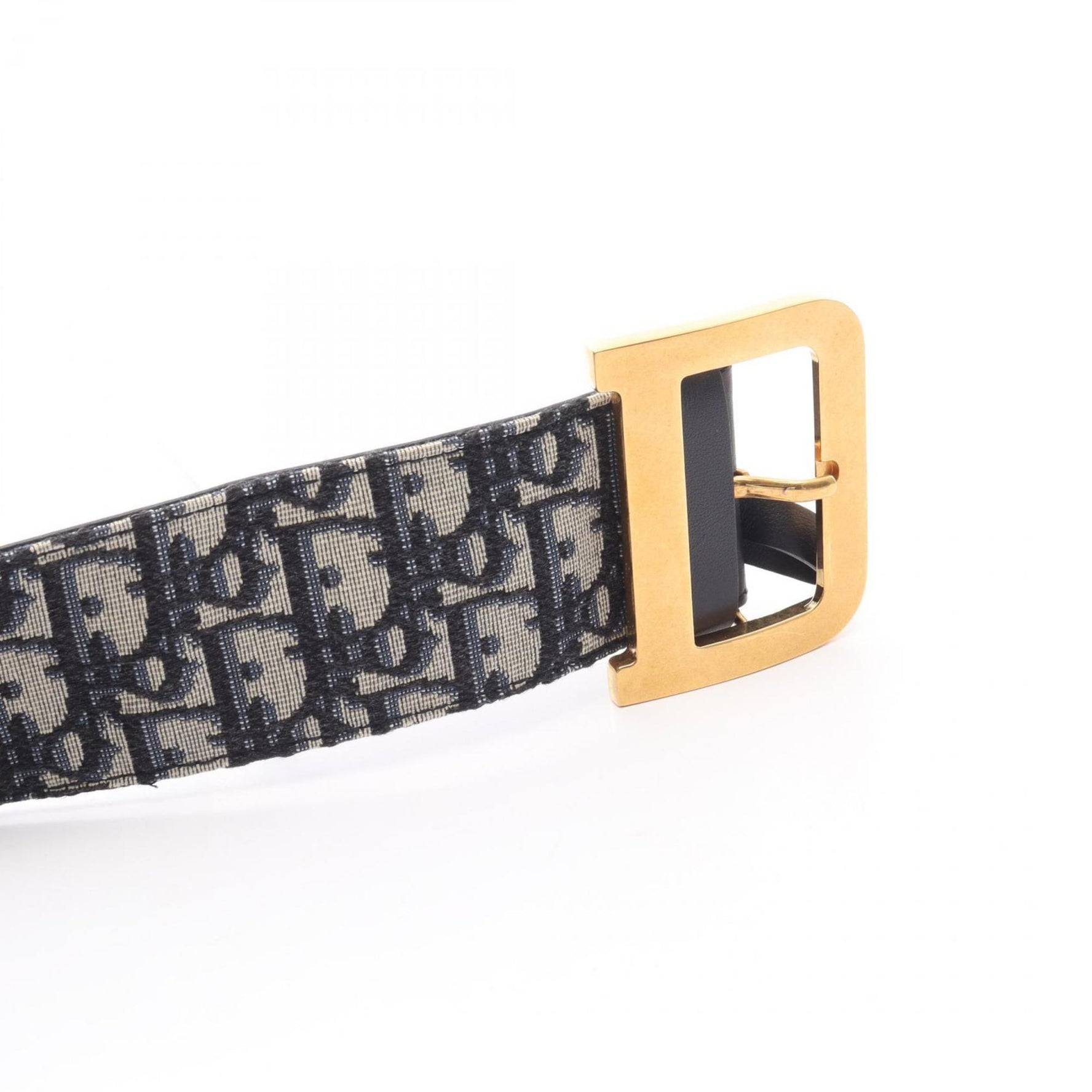 Christian Dior Dior Oblique Jacquard Belt, Canvas and Leather