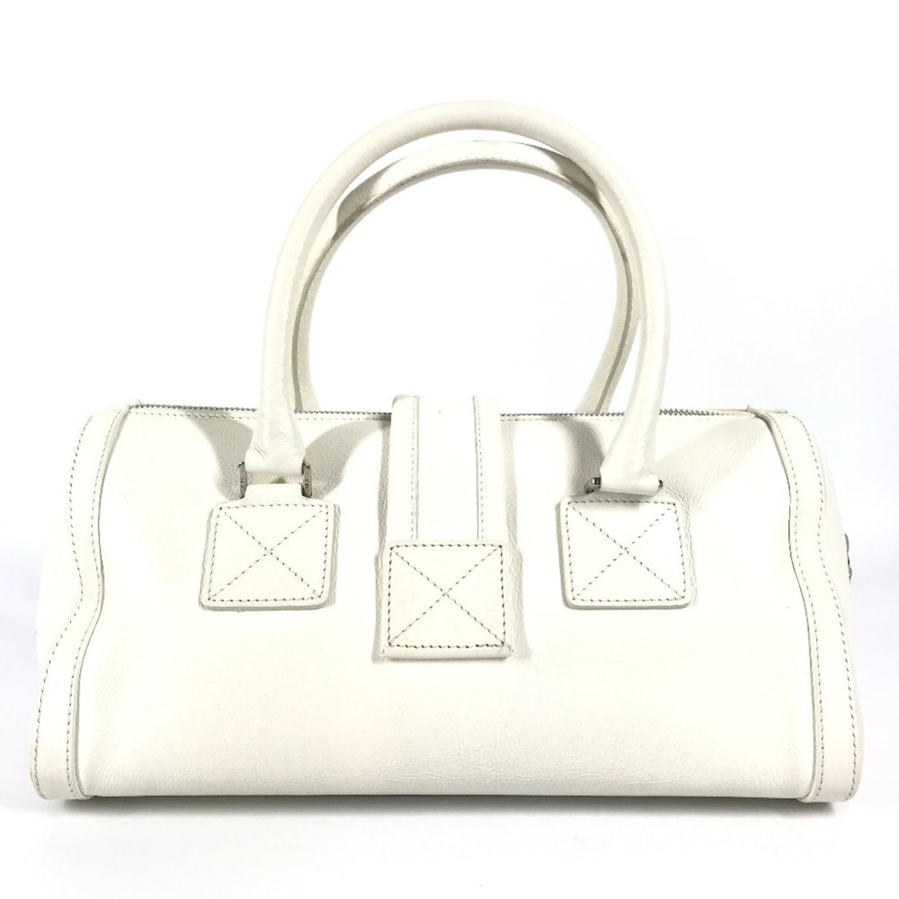 Christian Dior Dior D logo bag, top handle, mini Boston horizontal buckle, handbag, leather