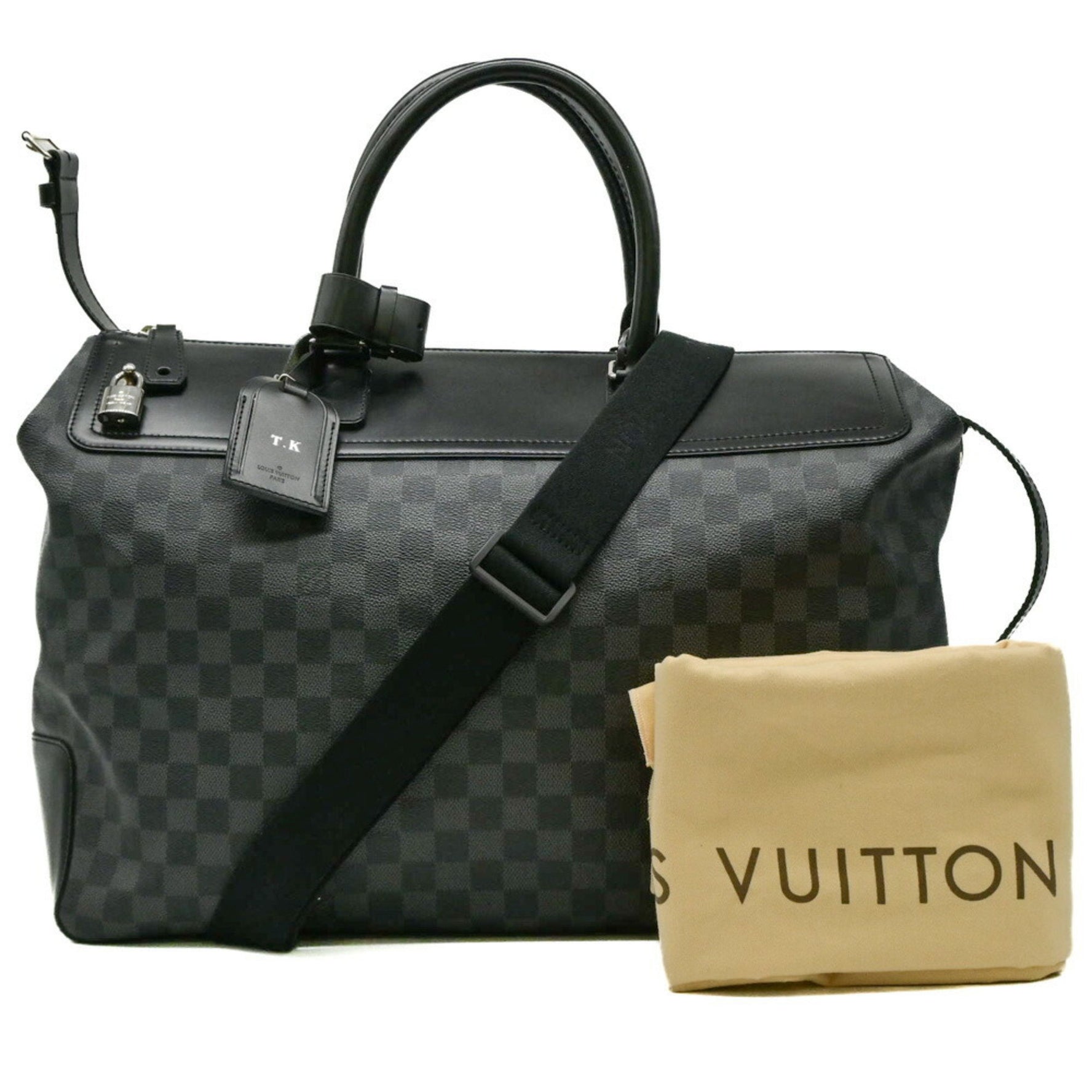 Louis Vuitton Neo Greenwich Boston Bag Leather Black Men's