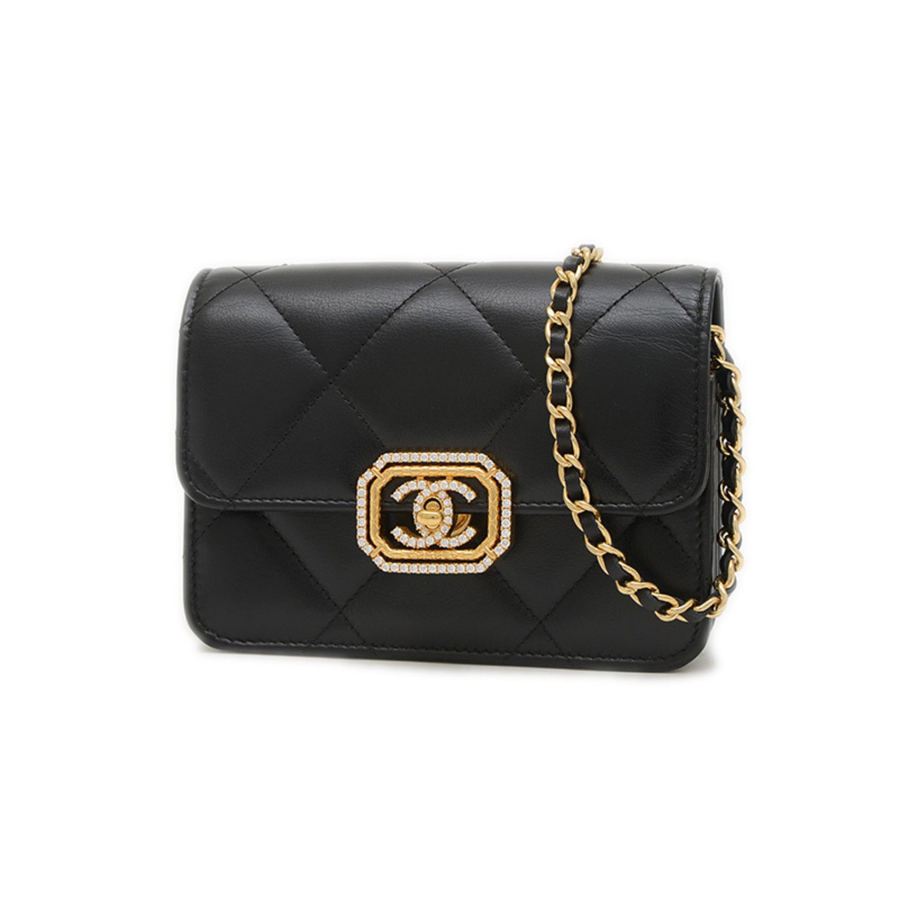 Chanel Matelasse Mini Flap Bag in Calfskin with Gold Hardware BP
