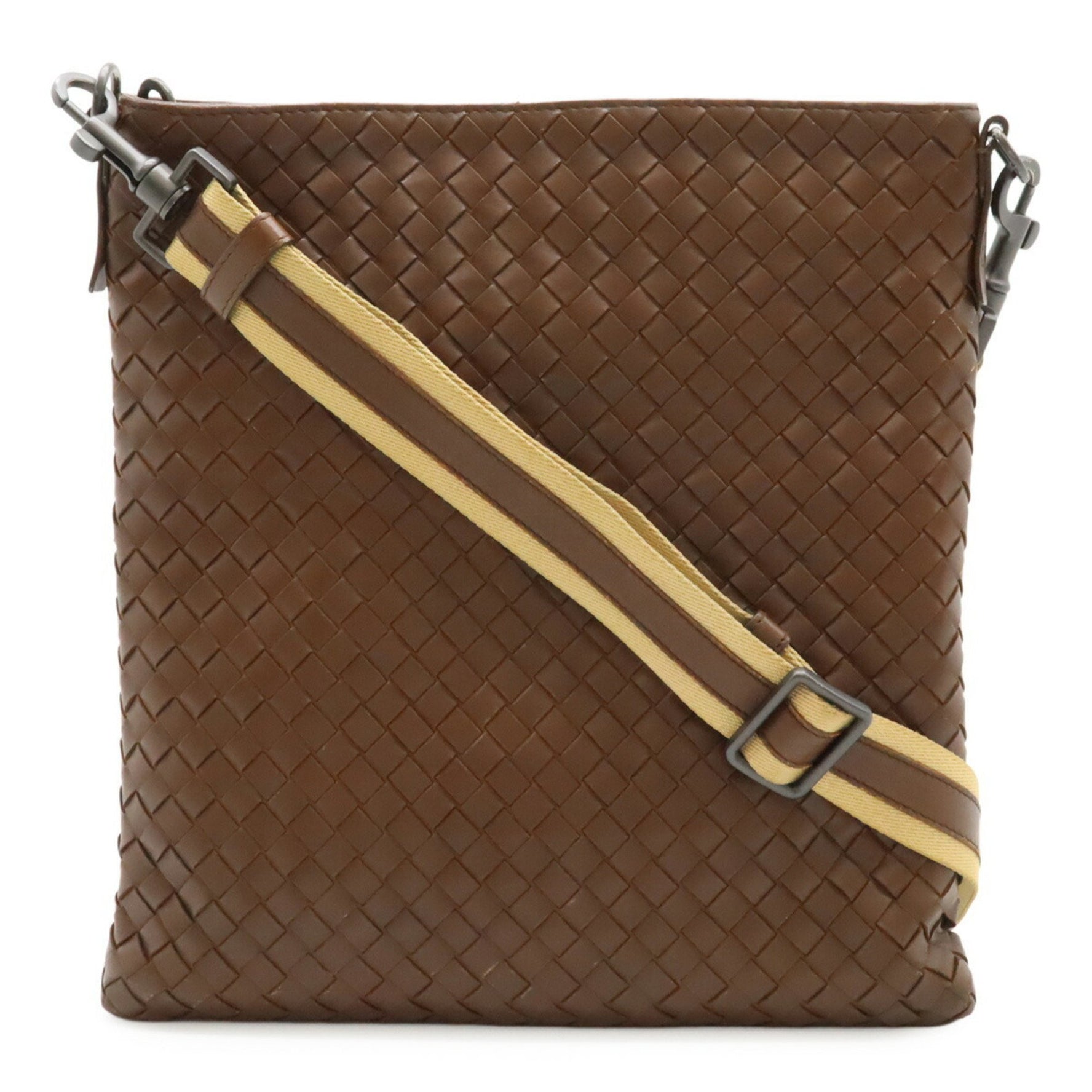 BOTTEGA VENETA Bottega Veneta Intrecciato Shoulder Bag Leather Brown