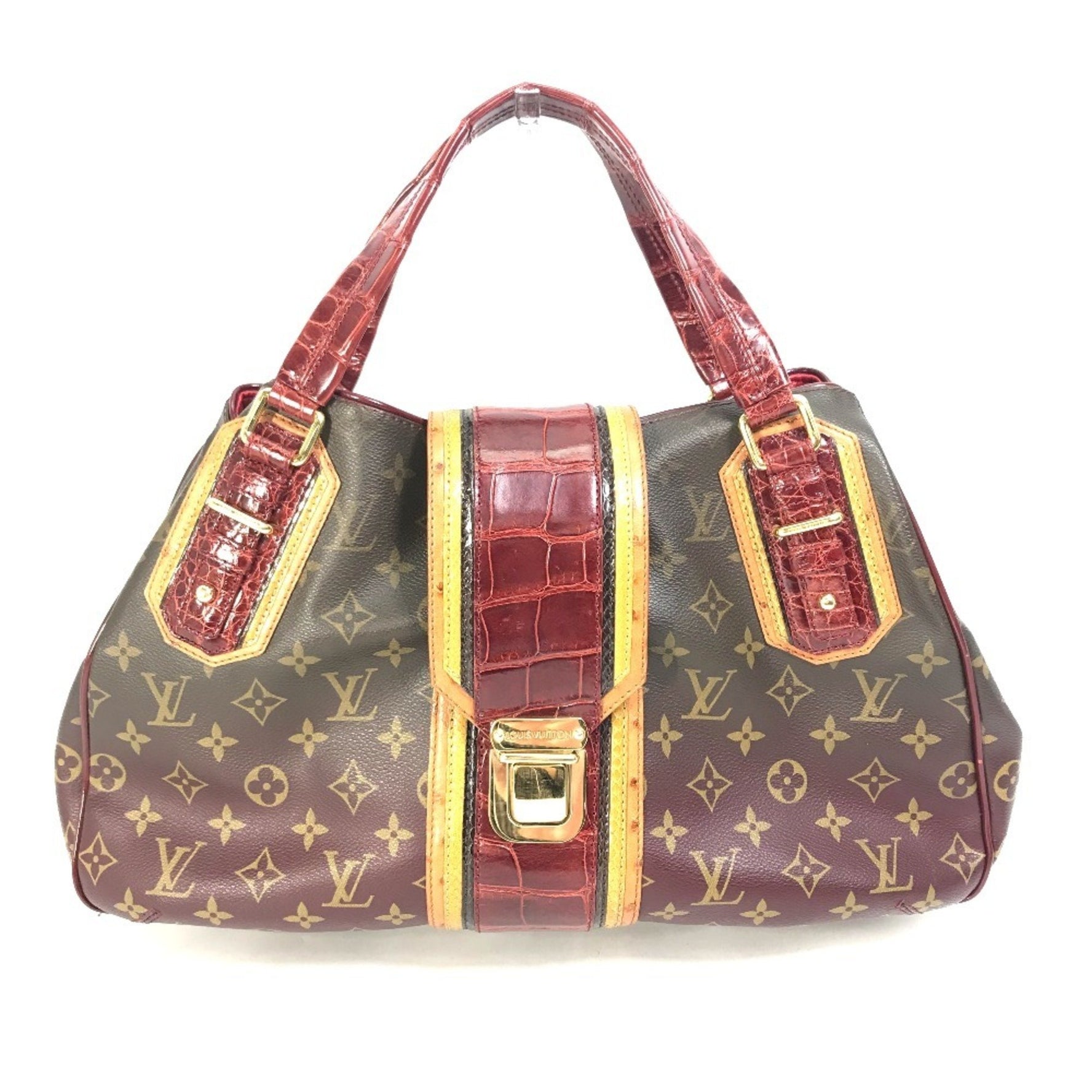 LOUIS VUITTON M95580 Monogram Mirage Greet Clasp Boston/Shoulder Bag, Canvas, Women's, Red