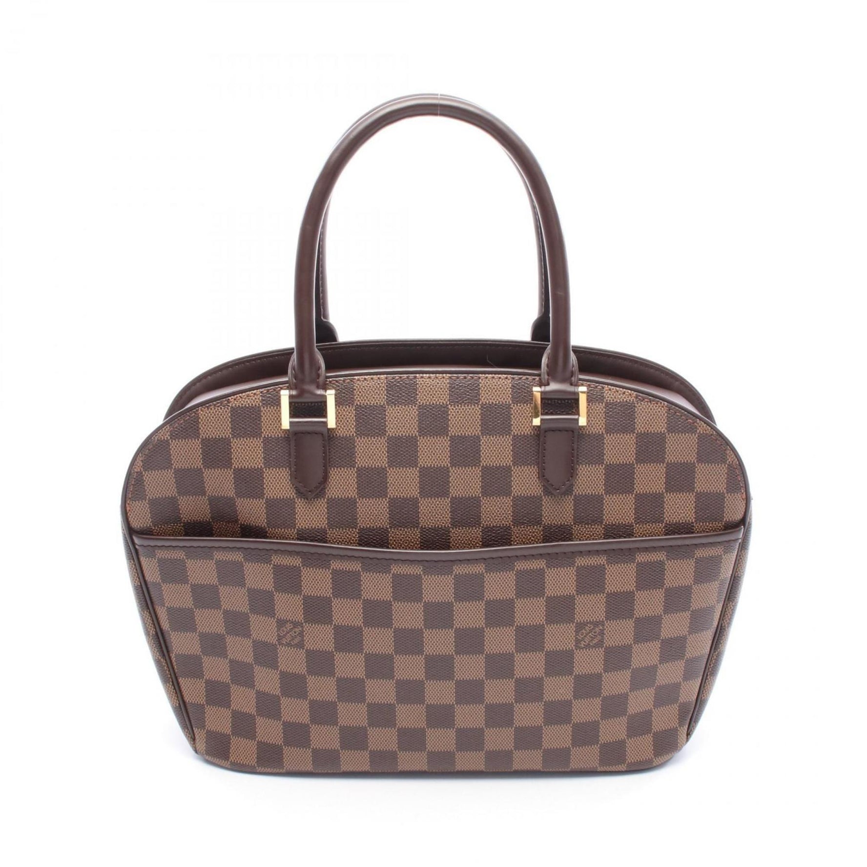 Louis Vuitton Saria Horizontal Handbag, Coated Canvas and Leather with Damier Detail, Brown