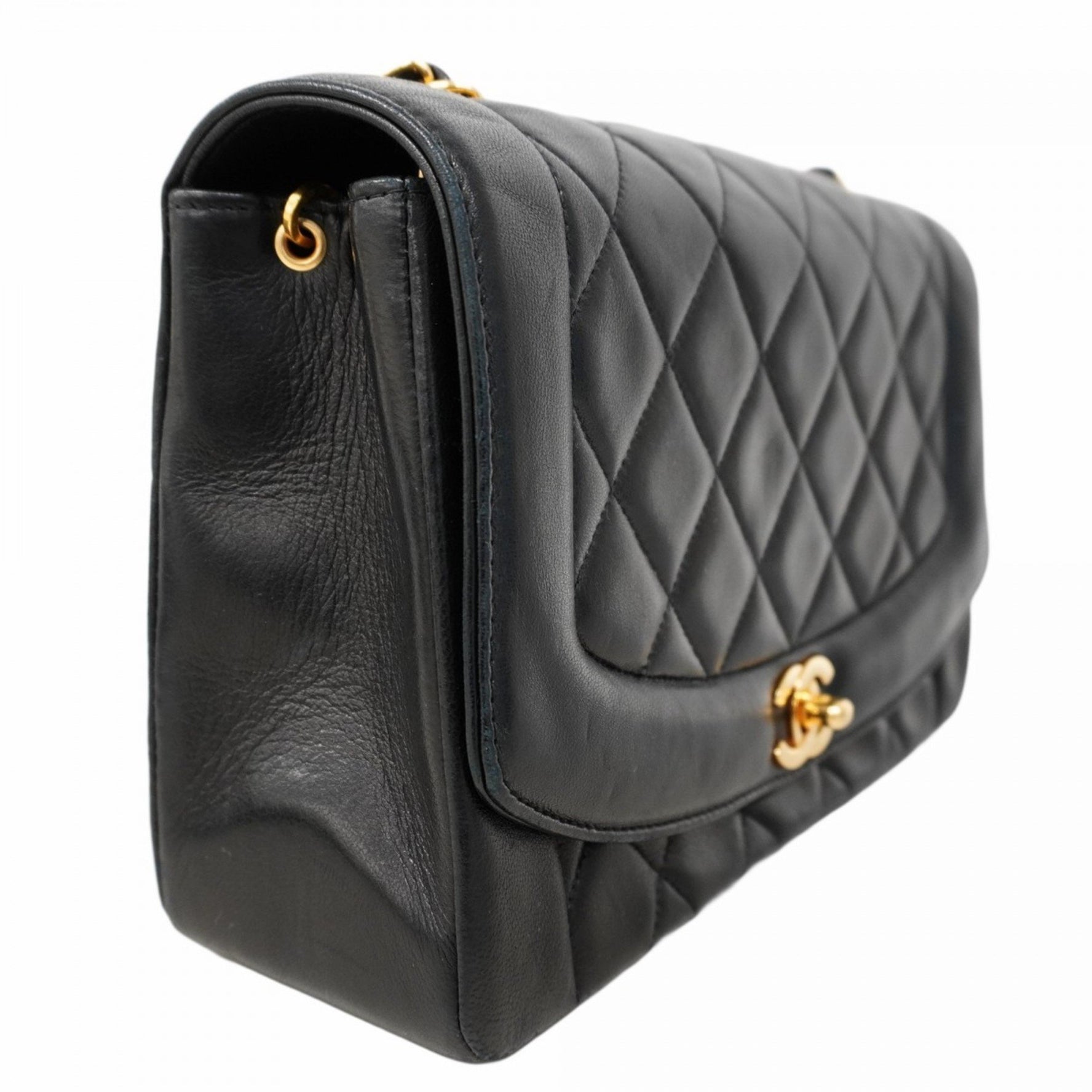 Chanel Diana Shoulder Bag with Chain Bag, Lambskin