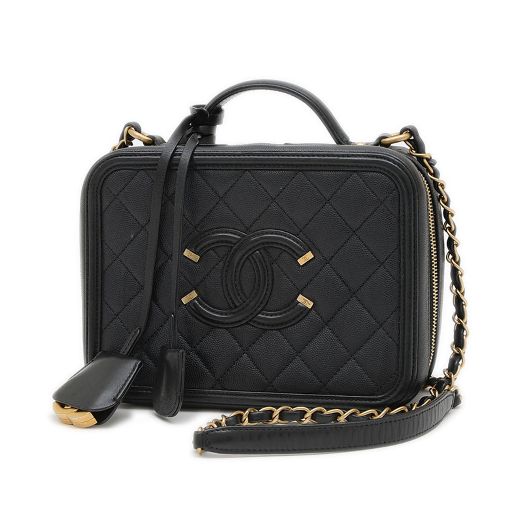 Chanel CC Filigree Small Chain Vanity Shoulder Bag