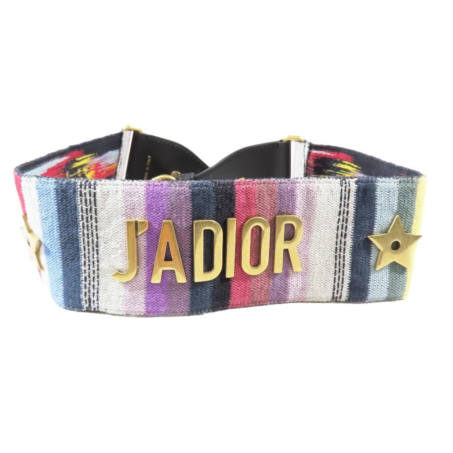 Christian Dior JADIOR Logo Metal Canvas Bag Shoulder Strap Embroidered Accessory Multi