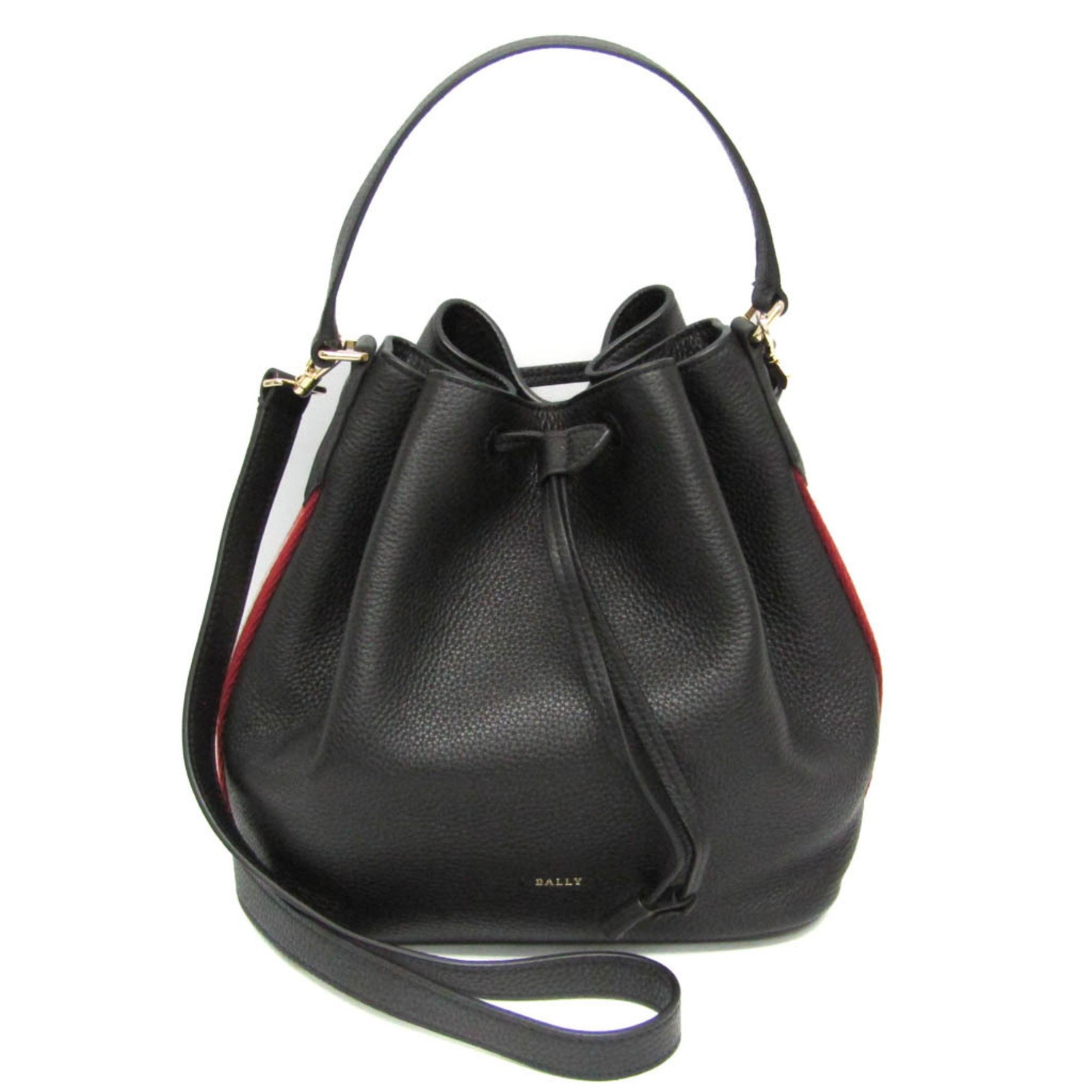Bally BLYSS.O 912 Drawstring Shoulder Bag Women's Leather Handbag,Shoulder Bag Black