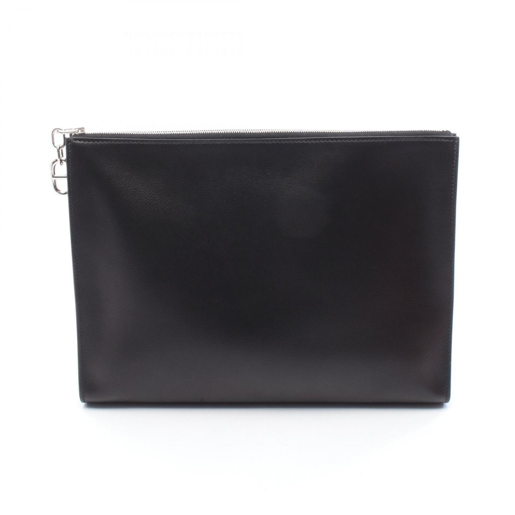 Hermes Hermès Zip Ango GM Chaine d'Ancre Pouch Bag Leather Evergrain