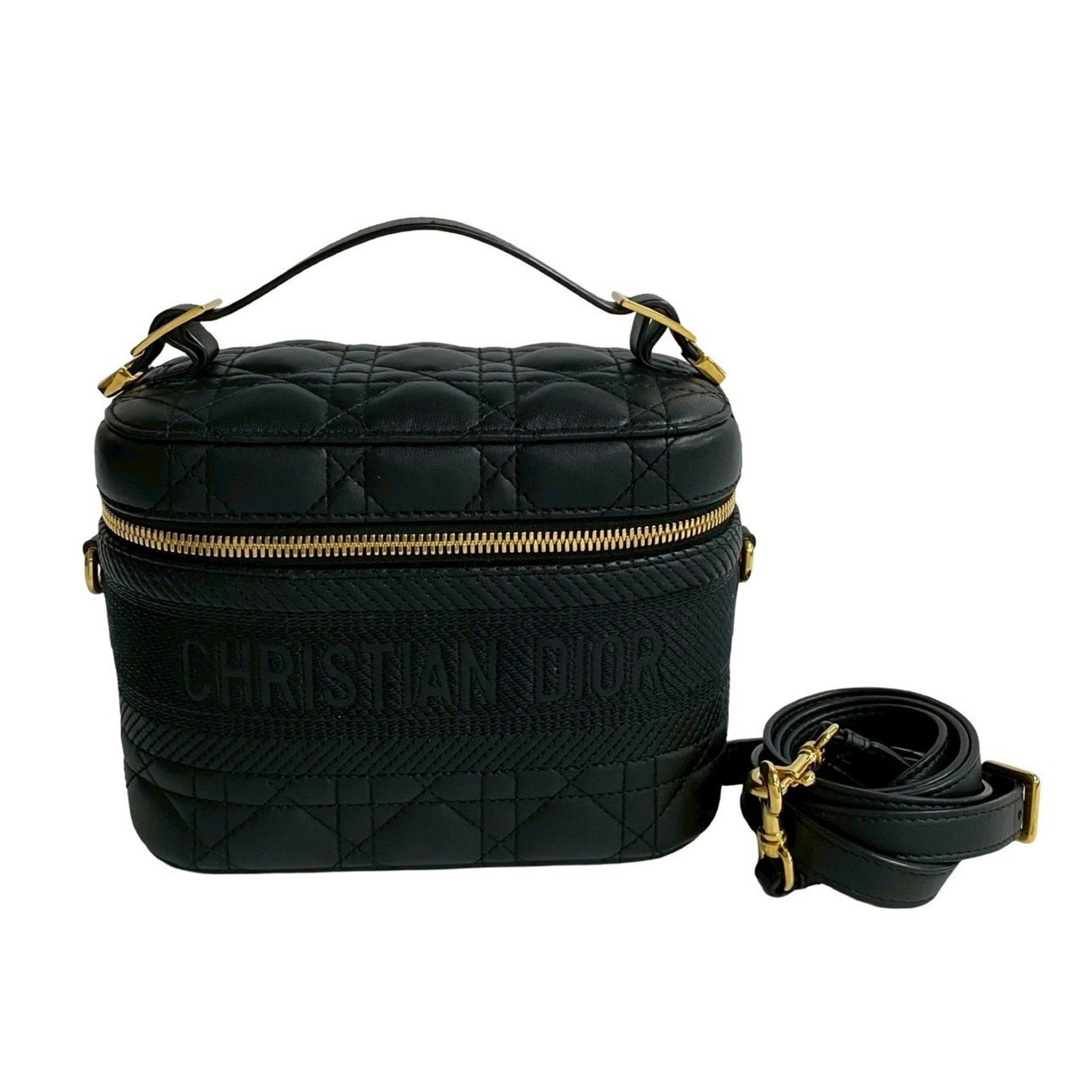 Christian Dior Travel Vanity Bag, Cannage Leather, Handbag/Shoulder