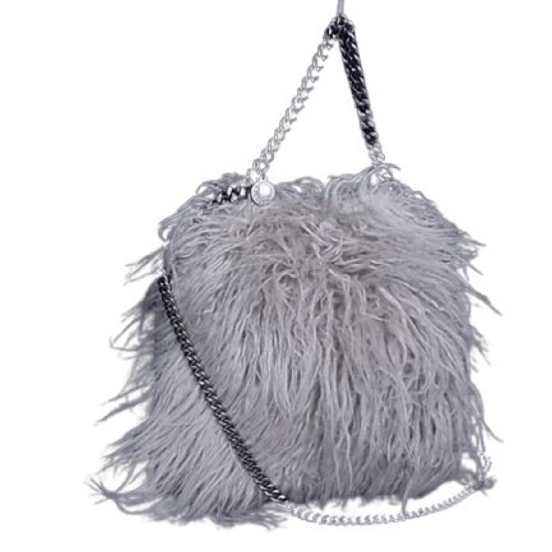 Stella McCartney STELLA McCARTNEY Falabella Shoulder Bag - Grey Fur