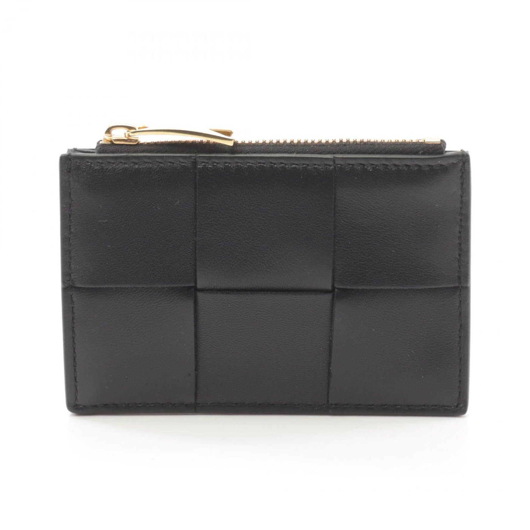 BOTTEGA VENETA Maxi Intrecciato Coin Case Wallet Leather Women's Black 681009VCQC48425