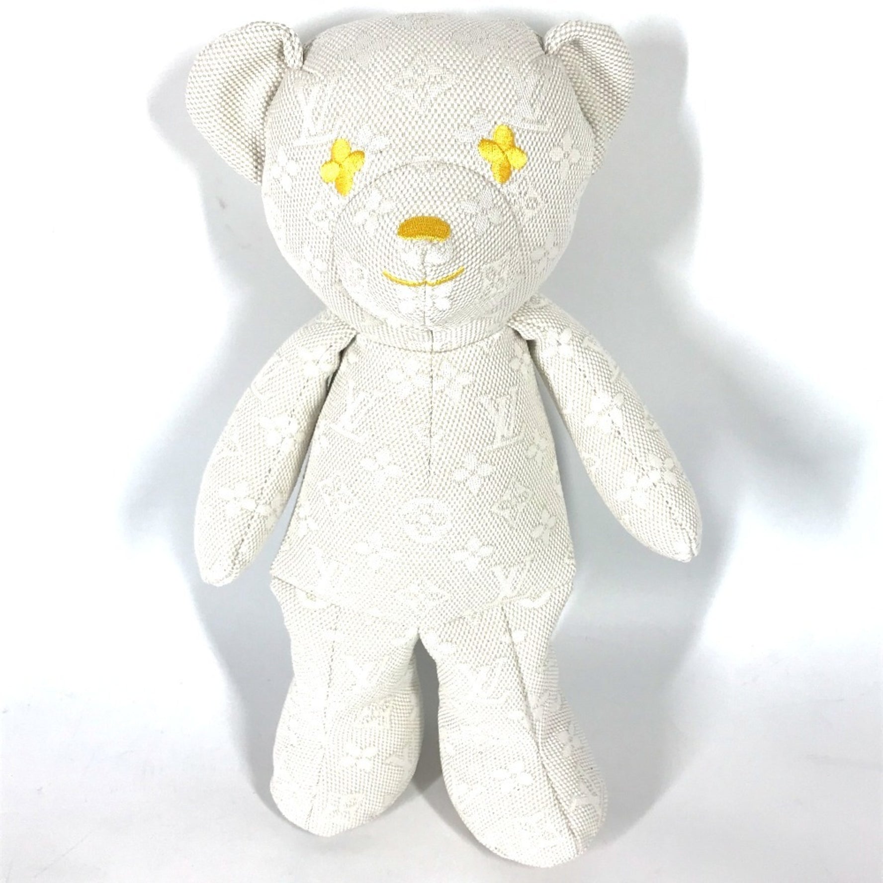 LOUIS VUITTON GI0869 Bear Doll Dudu Louis Teddy Stuffed Animal Cotton Men's Women's Beige