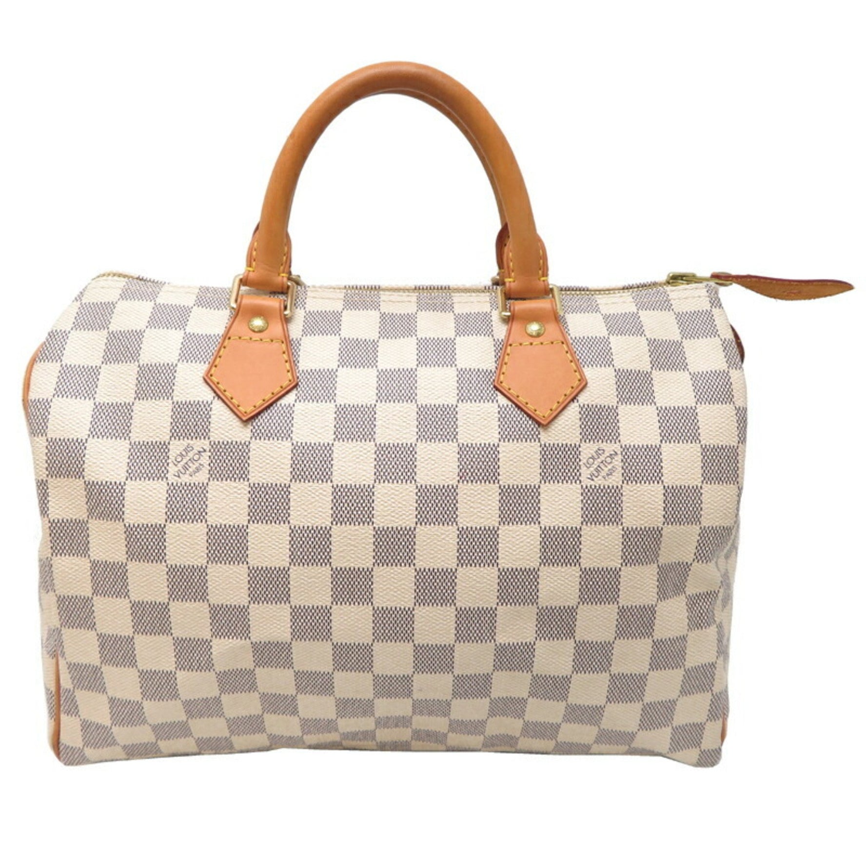 Louis Vuitton Speedy 30 Women's Boston Bag Damier Azur White