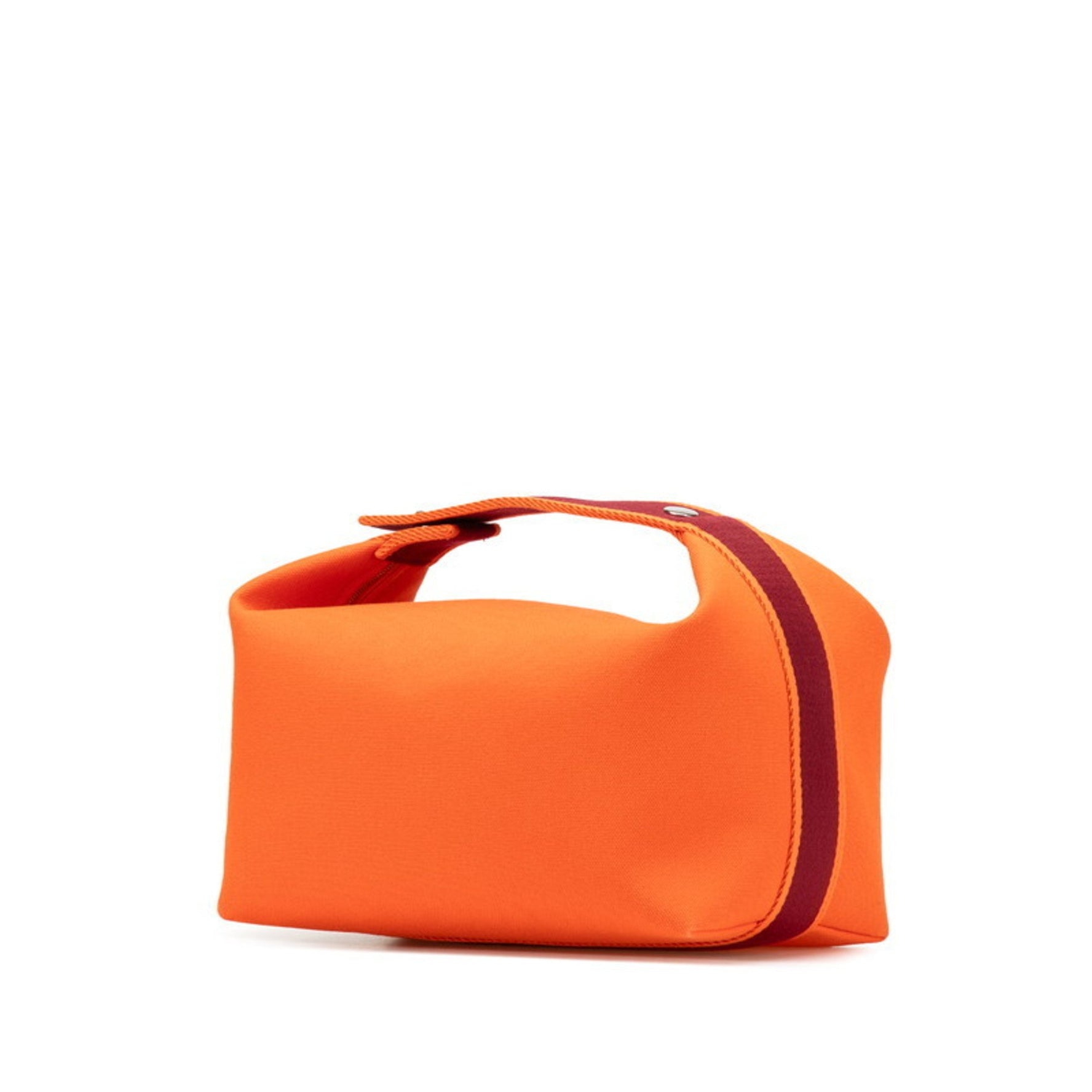 Hermes Hermès Bride A Black GM Handbag in Orange and Red Toile H