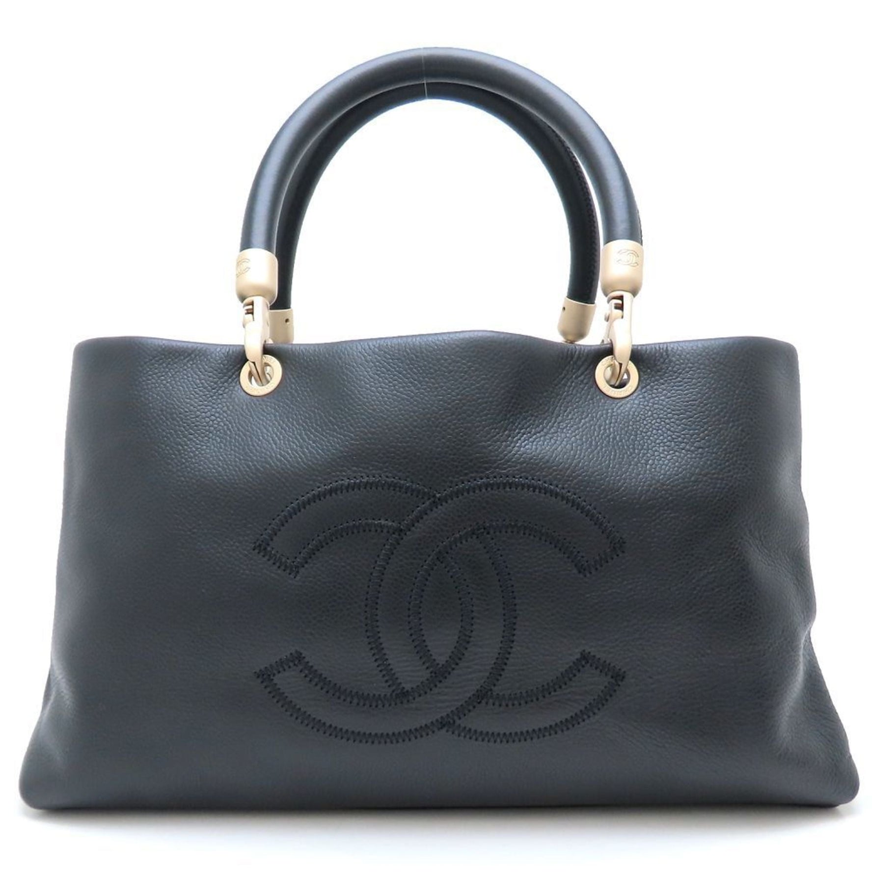 CHANEL Coco Mark Tote Bag, Leather
