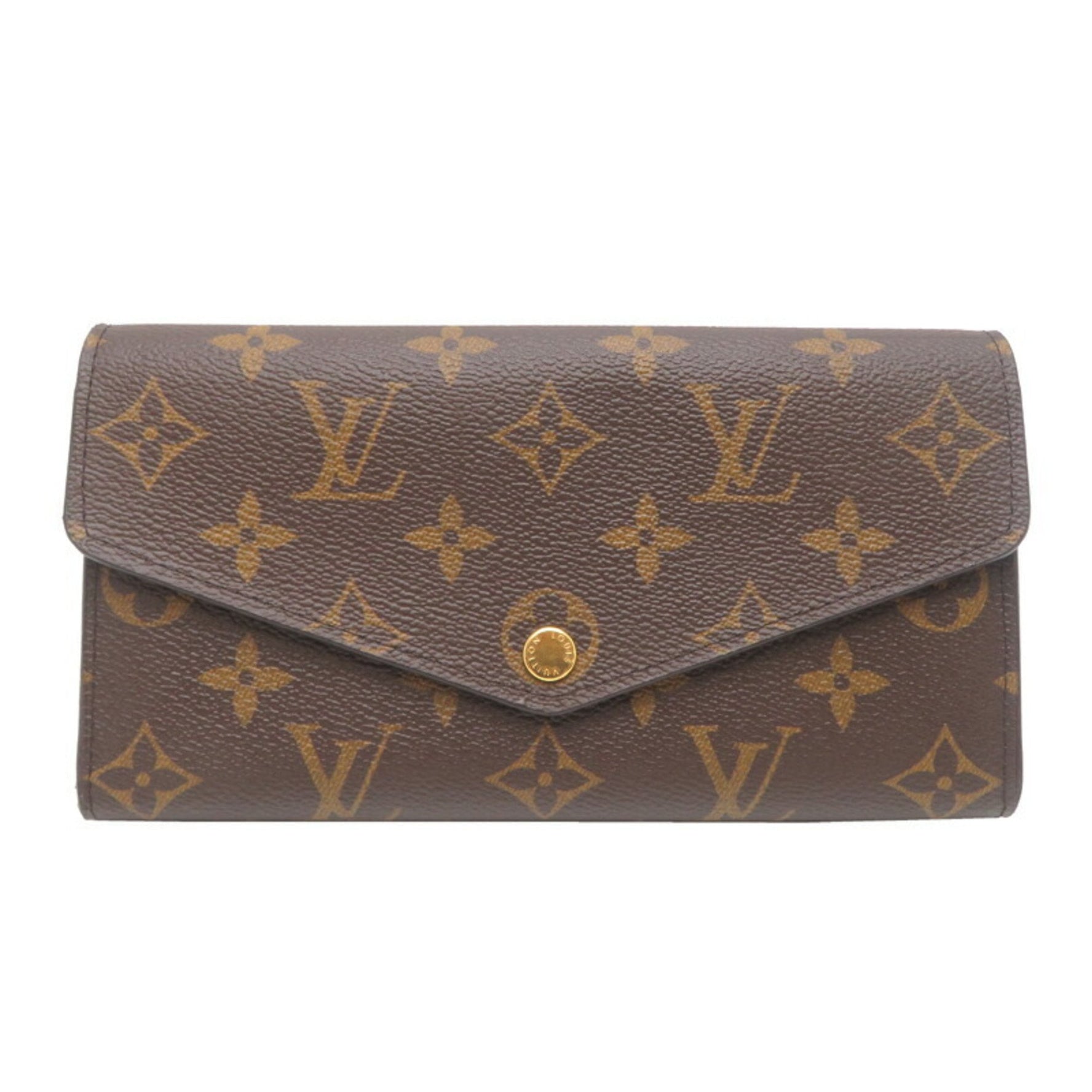 Louis Vuitton Portefeuille Sarah Long Wallet Monogram Coquelicot (Brown)