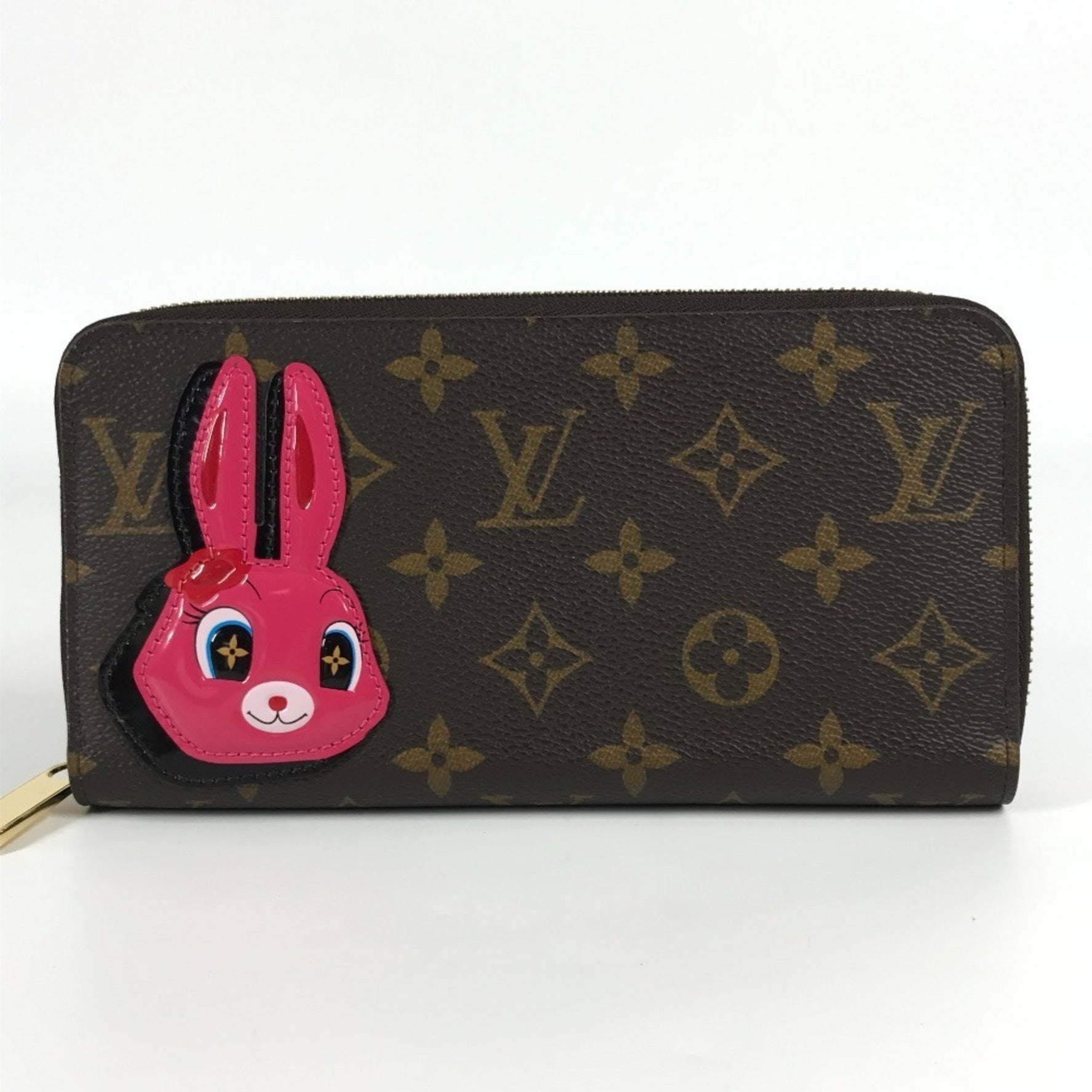 LOUIS VUITTON Monogram Nicolas Ghesquière Zippy Wallet, Round Zip Long Canvas, Pink