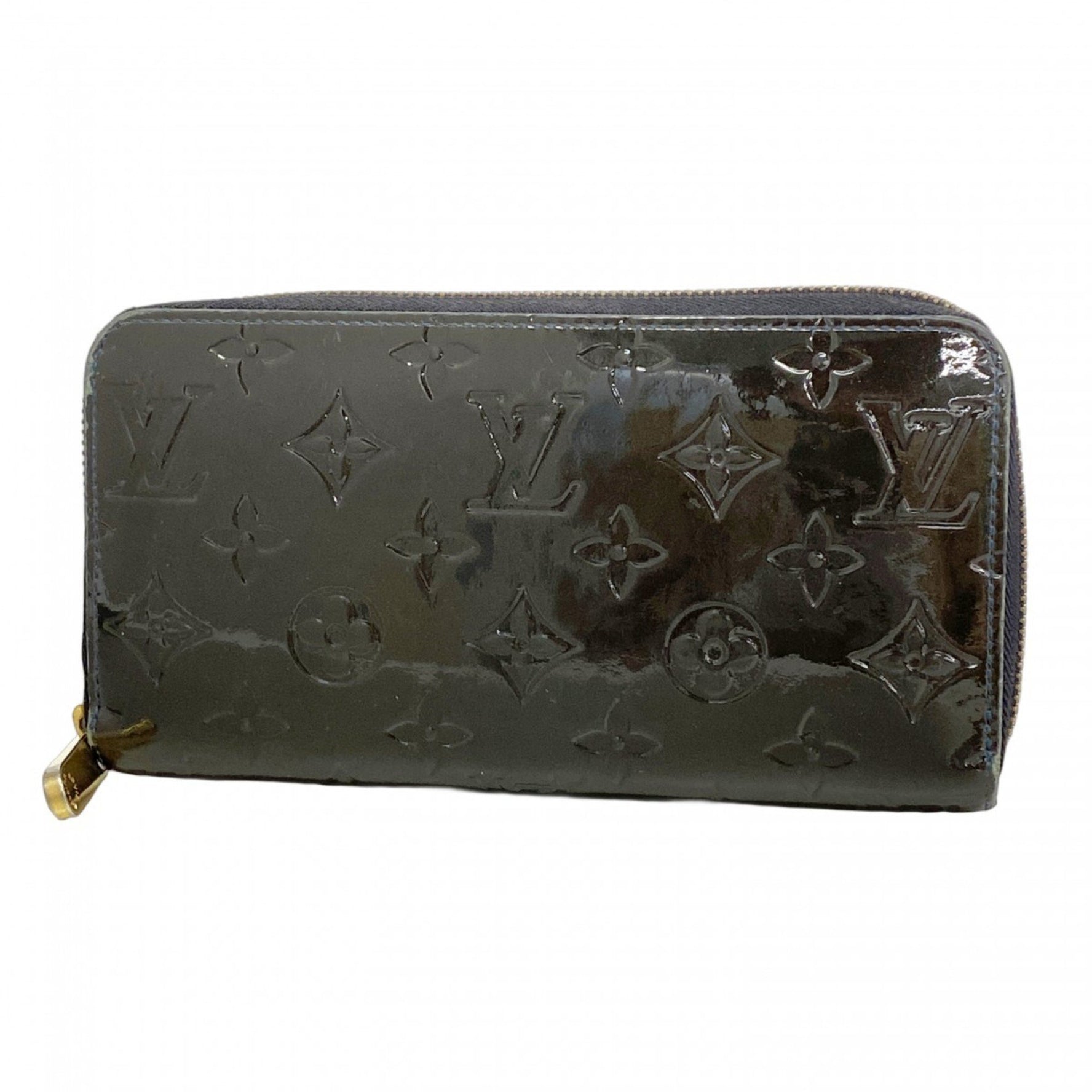 Louis Vuitton Vernis Zippy Wallet M91457 Blue Infini Women's Long