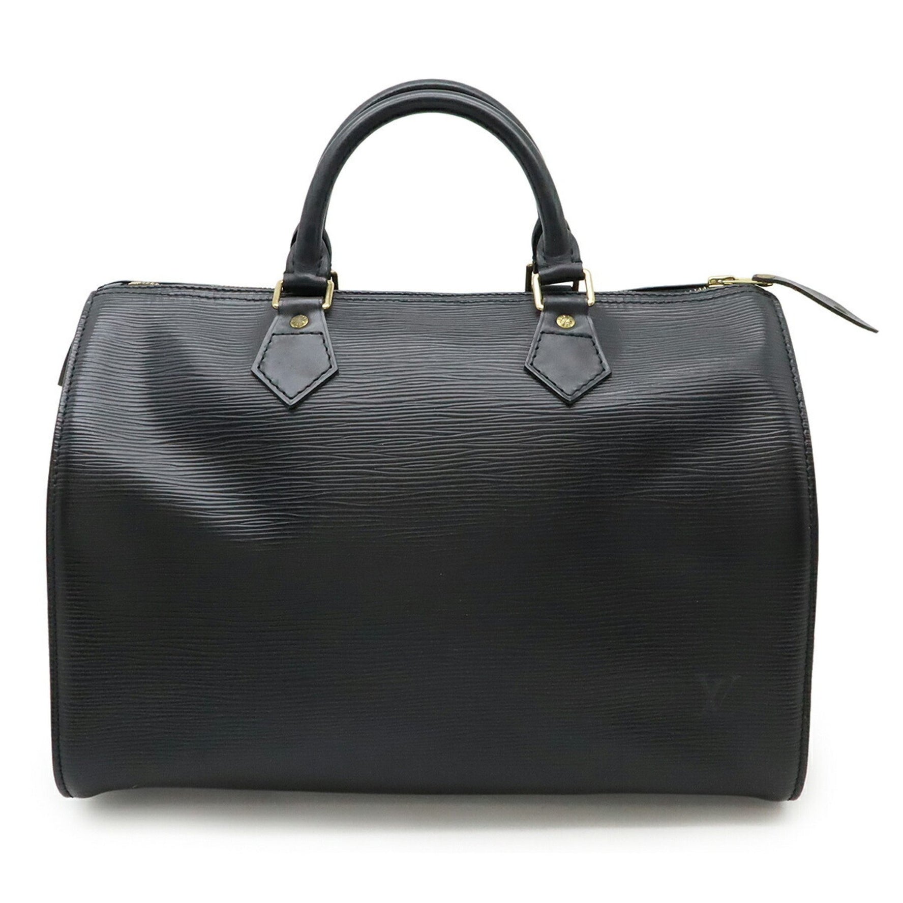 LOUIS VUITTON Epi Speedy 30 Handbag in Black Leather (Noir)