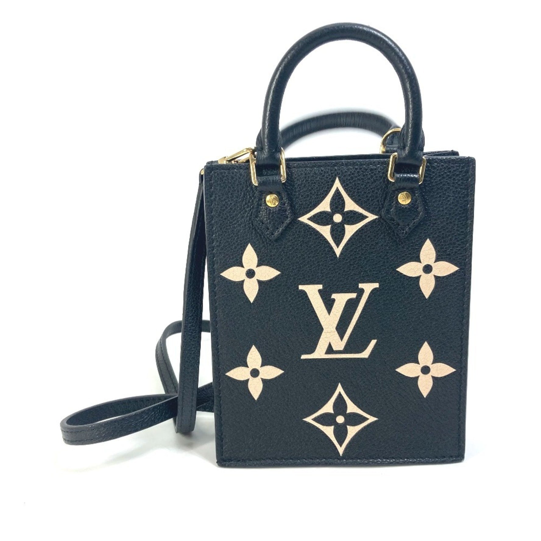 Louis Vuitton Monogram Empreinte Petite Sac Plat Handbag/Shoulder Bag in Leather