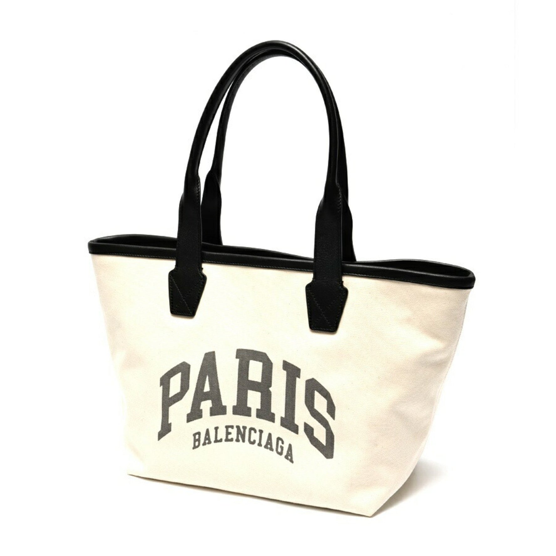 Balenciaga Jumbo Small Tote Bag Canvas Leather Natural