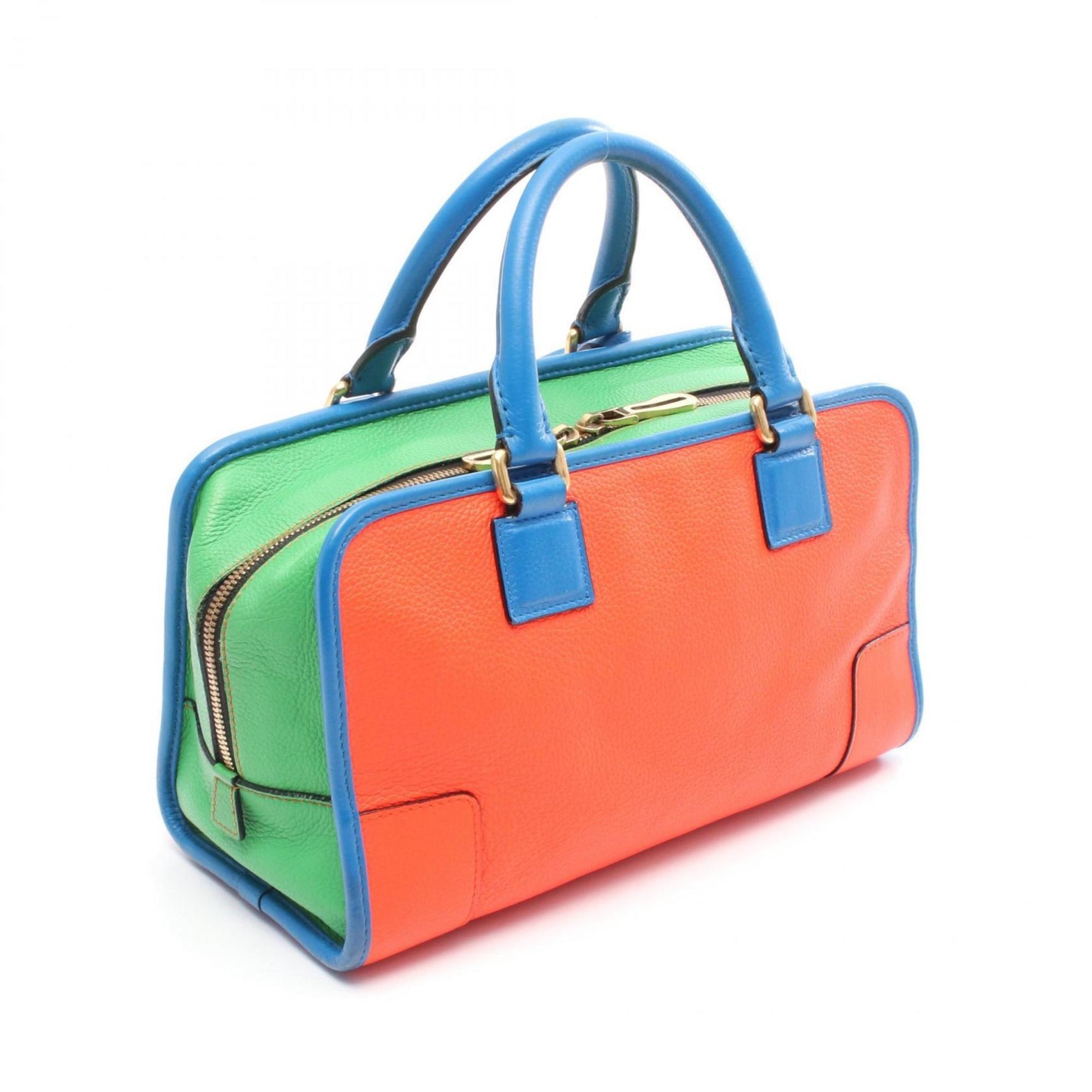 LOEWE Amazona 28 Handbag, Leather, Red, Green, Blue
