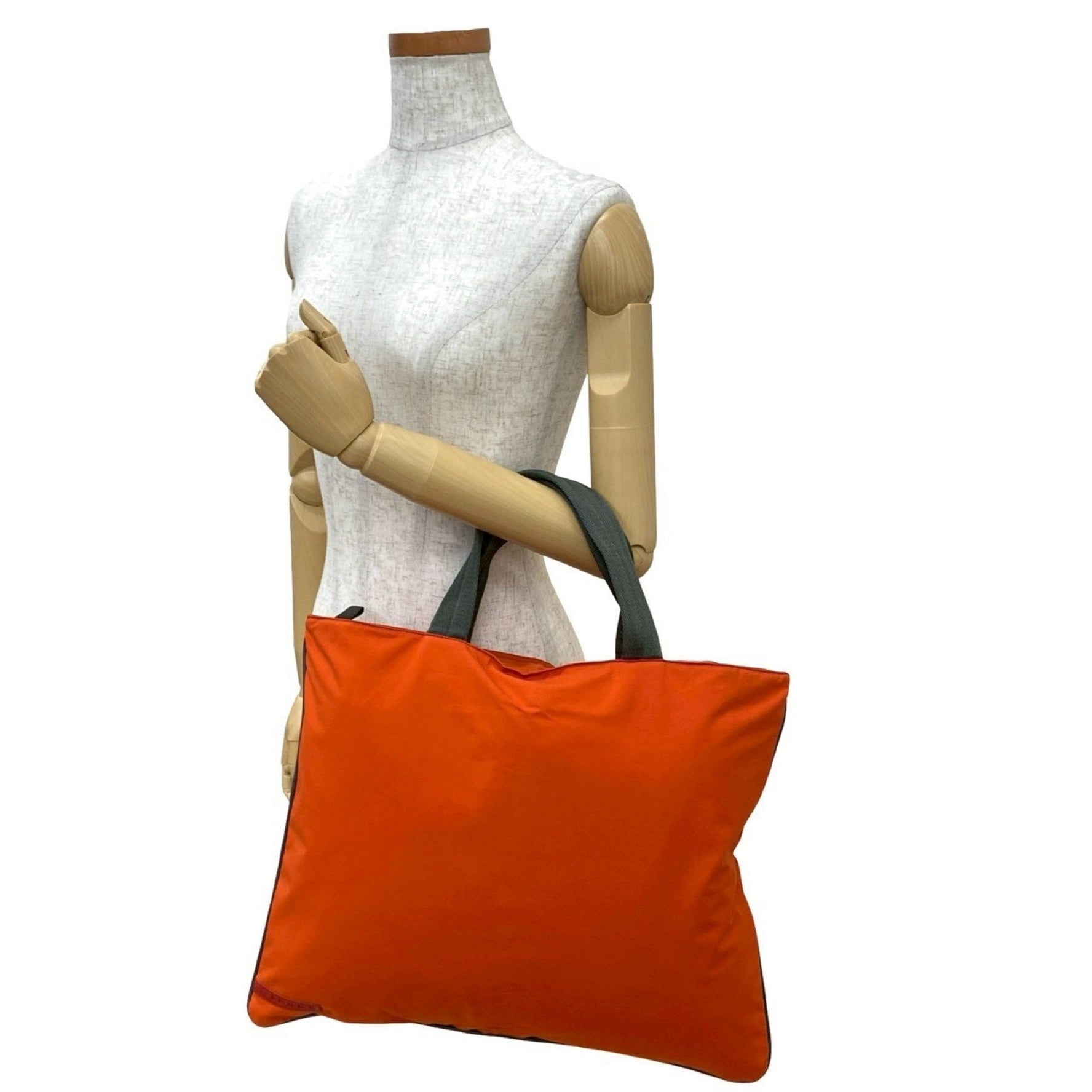 Pradasports PRADA SPORTS Sport Logo Nylon Tote Bag, Handbag, Eco and Men's, Orange Gray