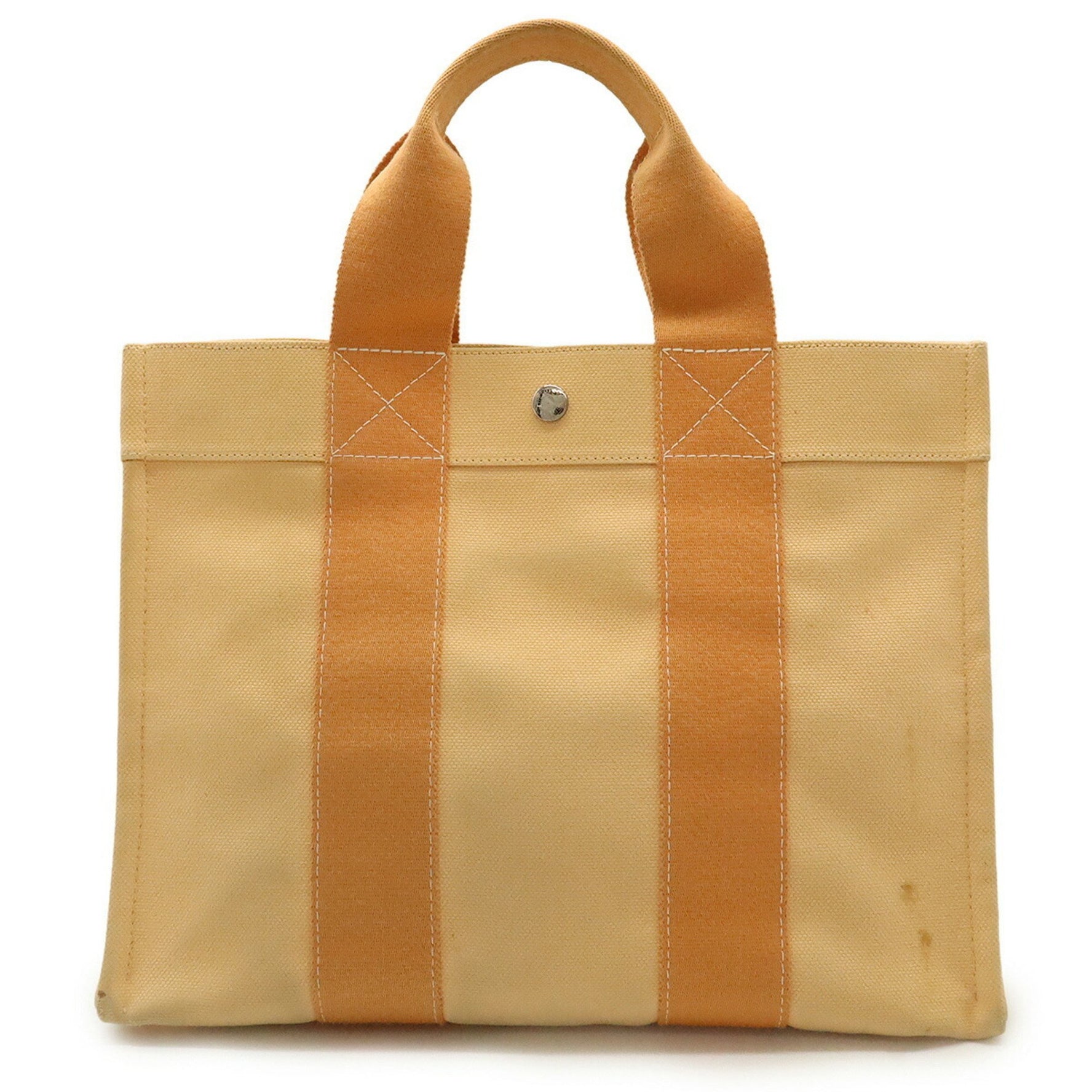 HERMES Hermes Coquillage PM Bora Tote Bag Handbag Canvas Pastel Orange