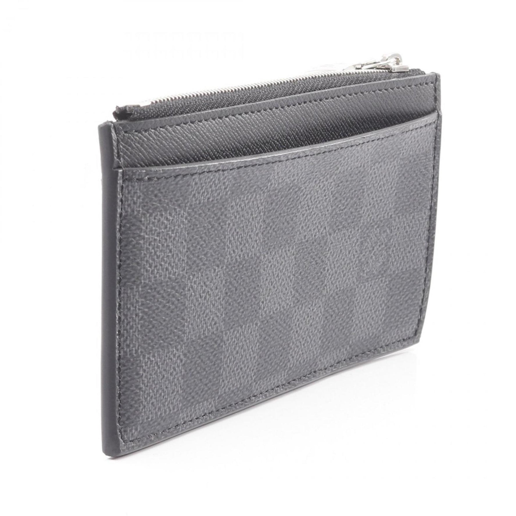 Louis Vuitton Coin Card Holder, Business Case, Leather Coated Canvas with Damier Graphite