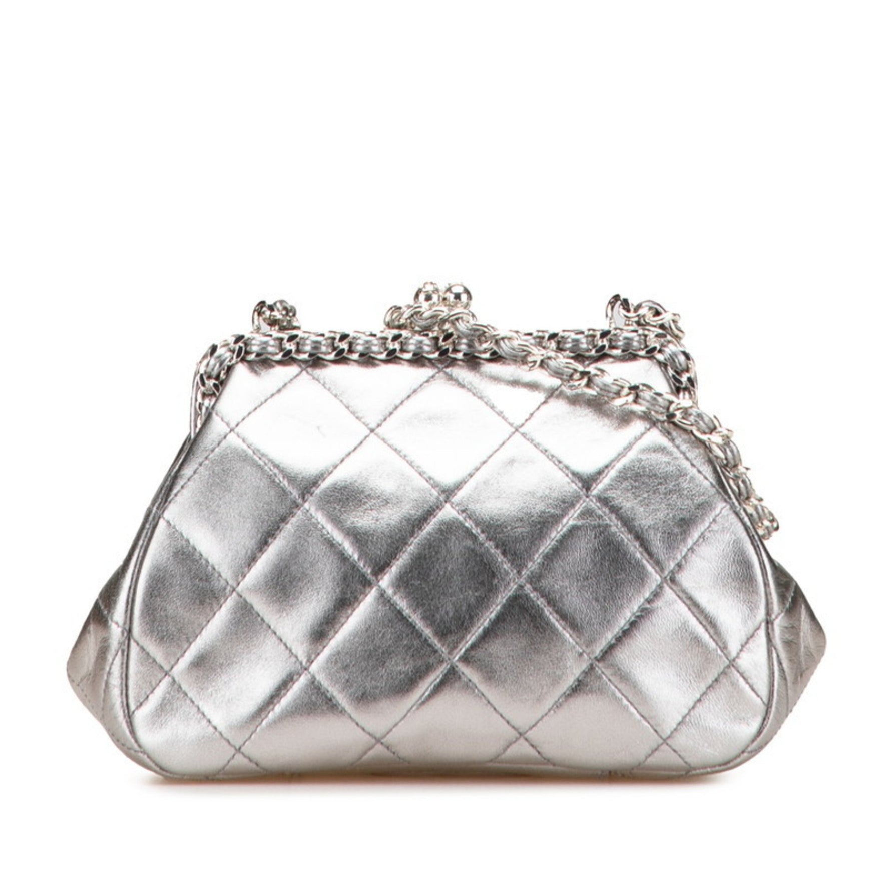 CHANEL Matelasse Coco Mark Clasp Chain Shoulder Bag in Lambskin