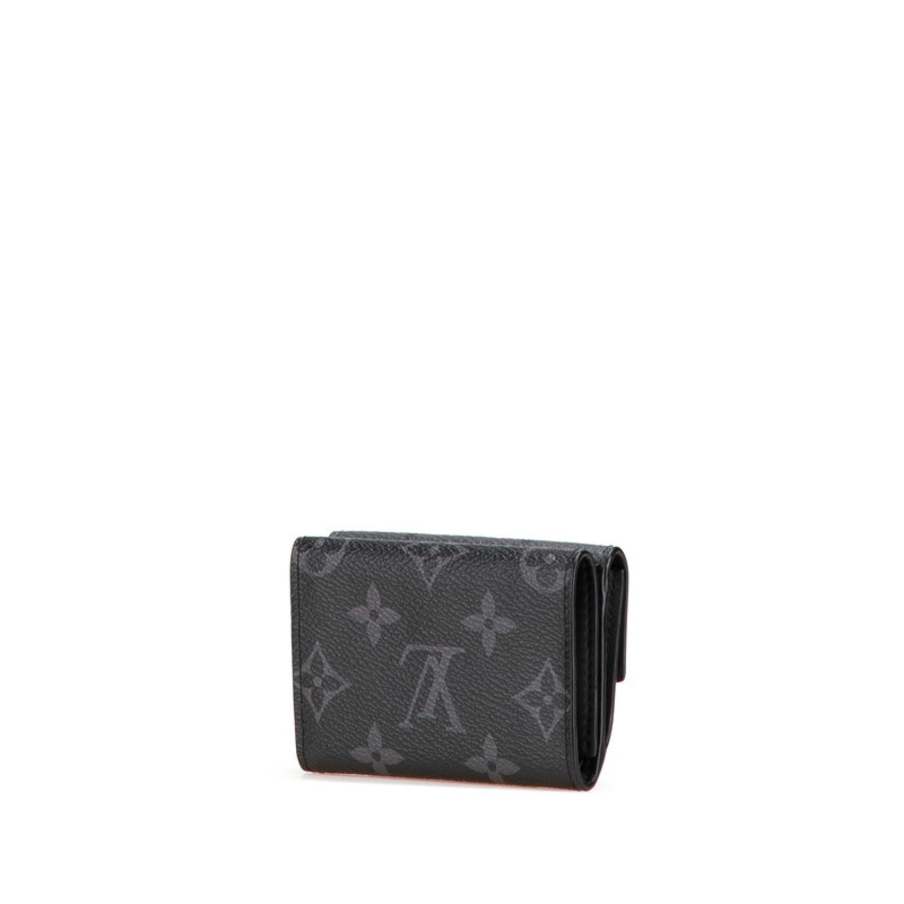 Louis Vuitton Monogram Eclipse Discovery Compact Trifold Wallet M45417 Gray Black PVC Leather Men's LOUIS VUITTON