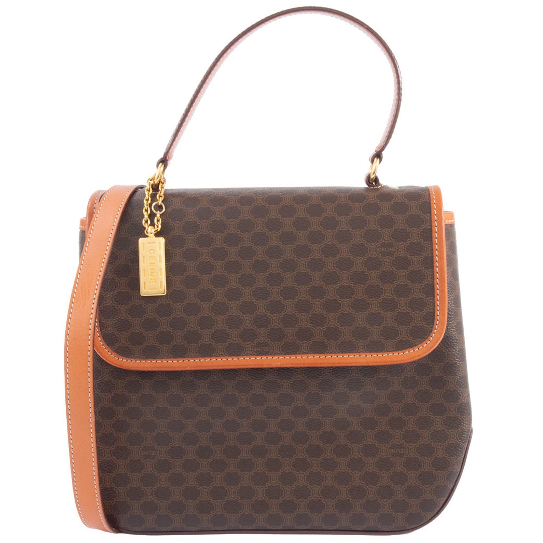 Celine Old Macadam Handbag PVC|Leather Shoulder Bag