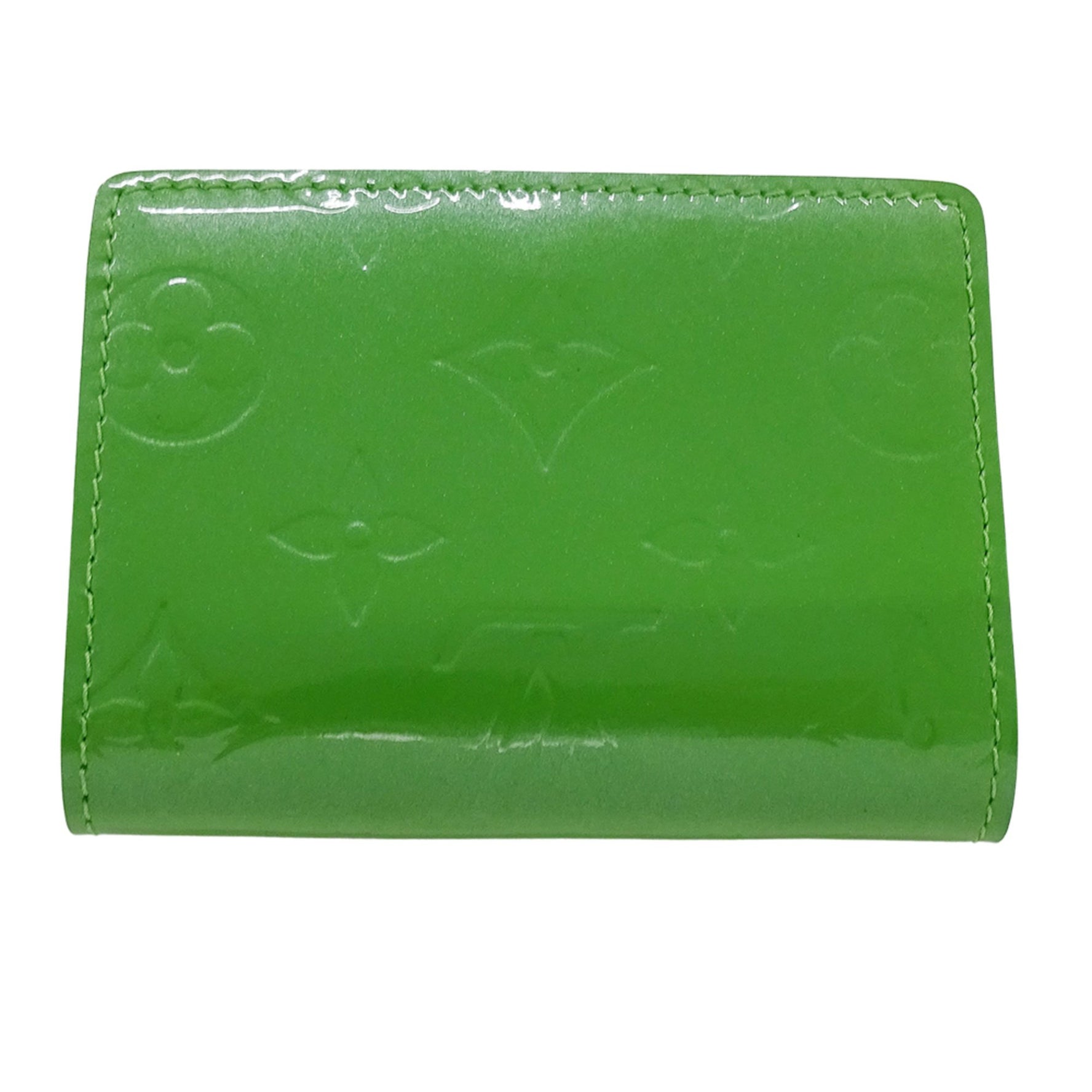 Louis Vuitton Monogram Vernis Wallet, Coin Purse, Card Case, Ludlow Vert Tonic, Compact