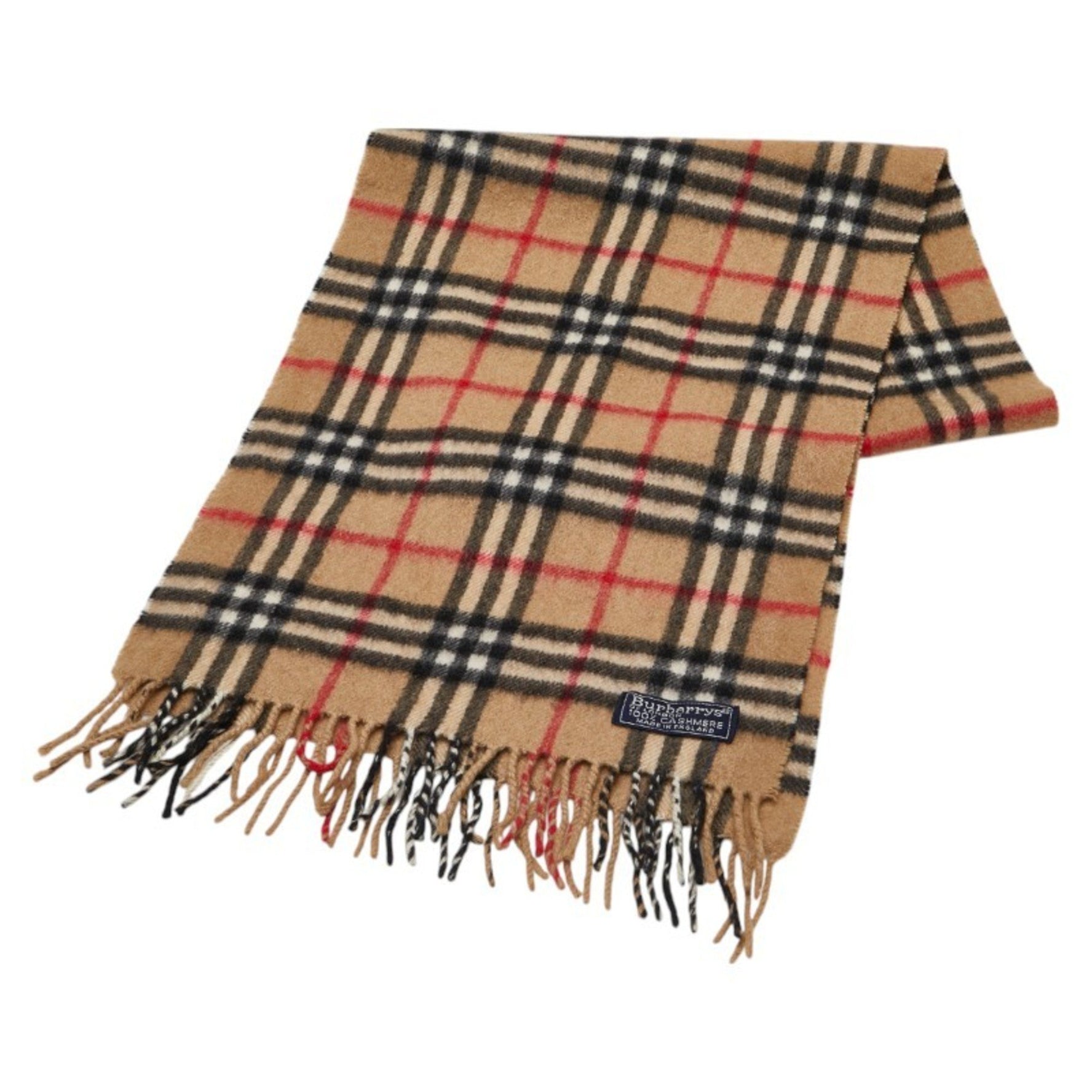 Burberry Nova Check Scarf Beige Multicolor Cashmere Women's BURBERRY