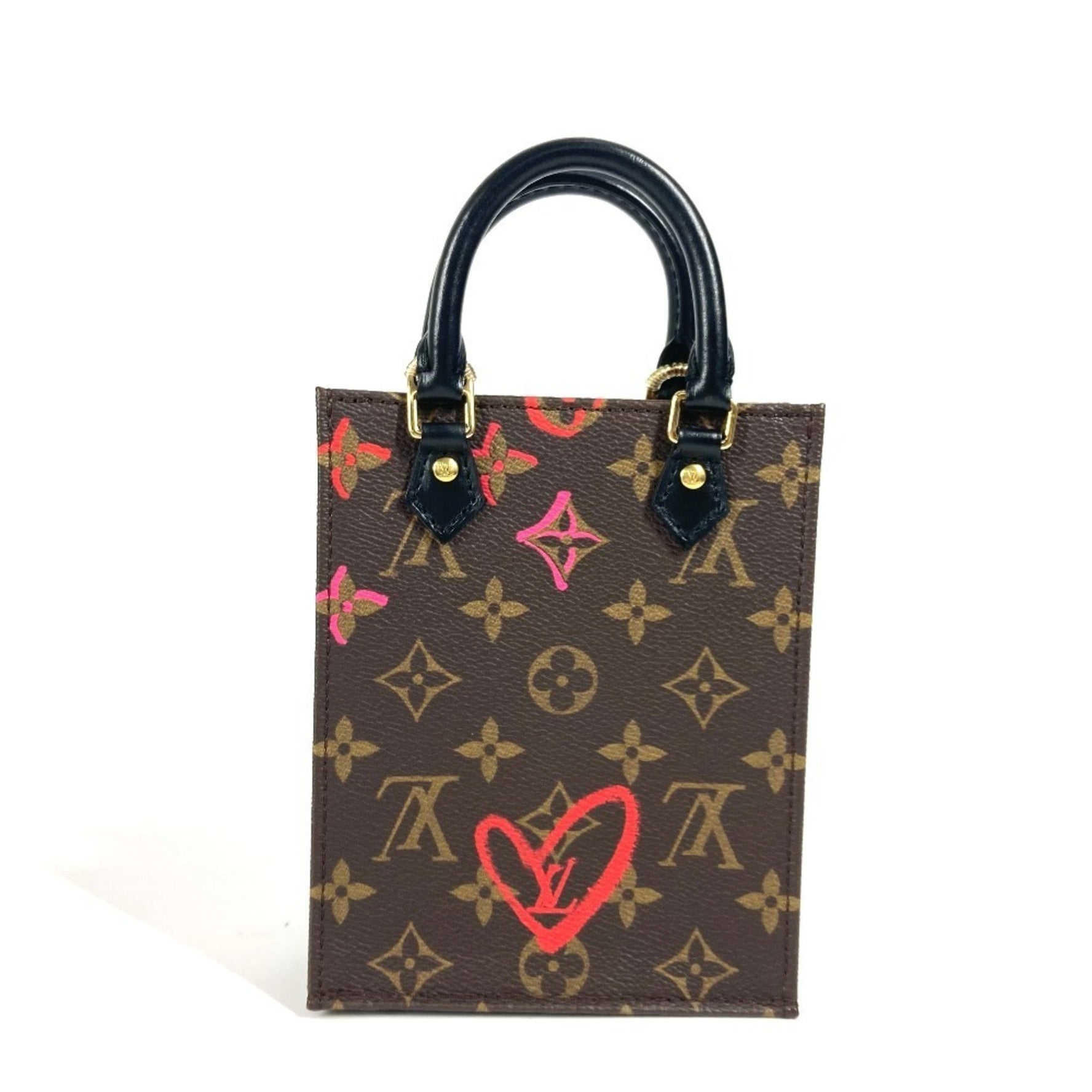 Louis Vuitton Monogram Fall in Love China Limited Petite Sac Plat Bag Handbag Crossbody Shoulder Canvas Brown