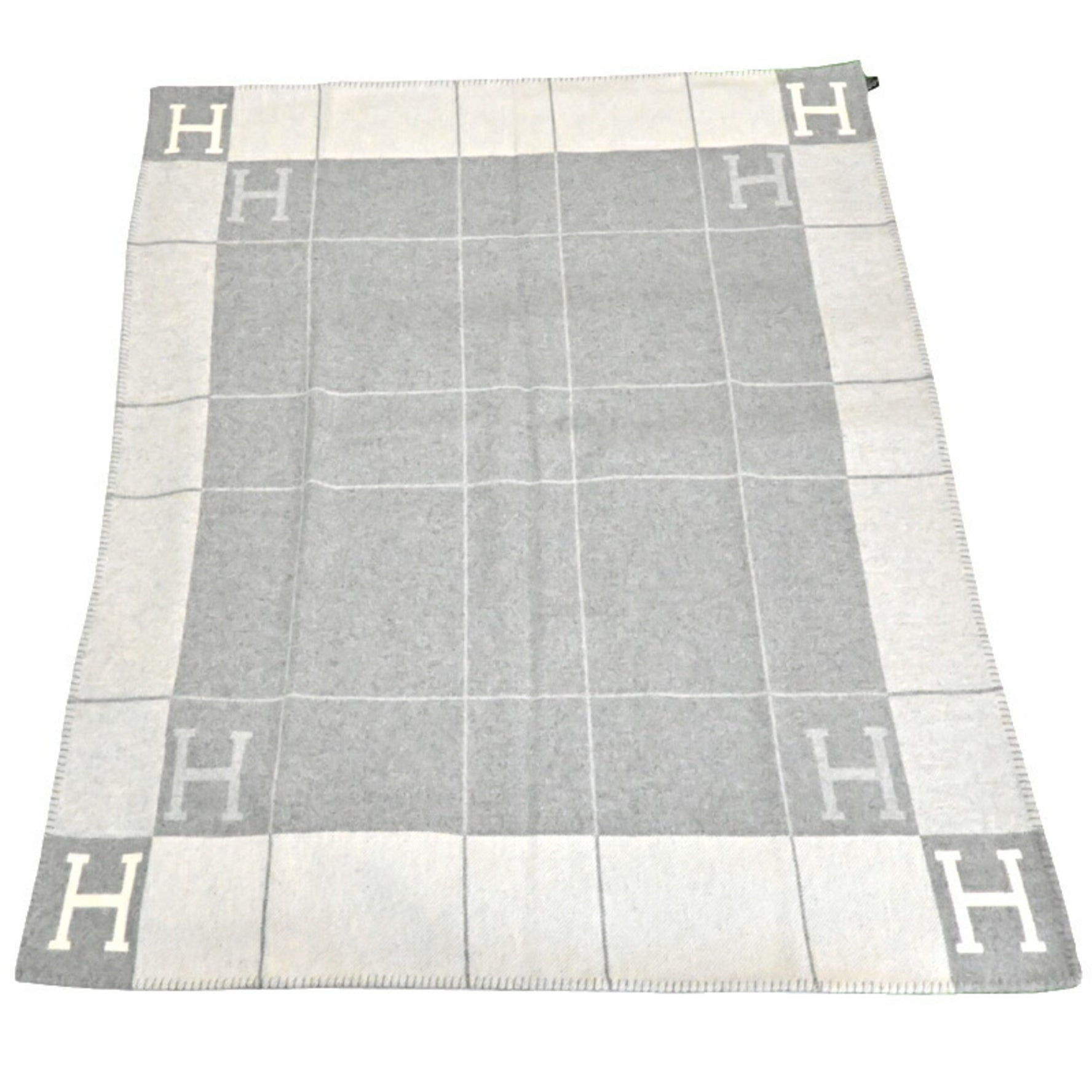 Hermes Avalon III Blanket Women's and Men's Accessories Wool Ecru