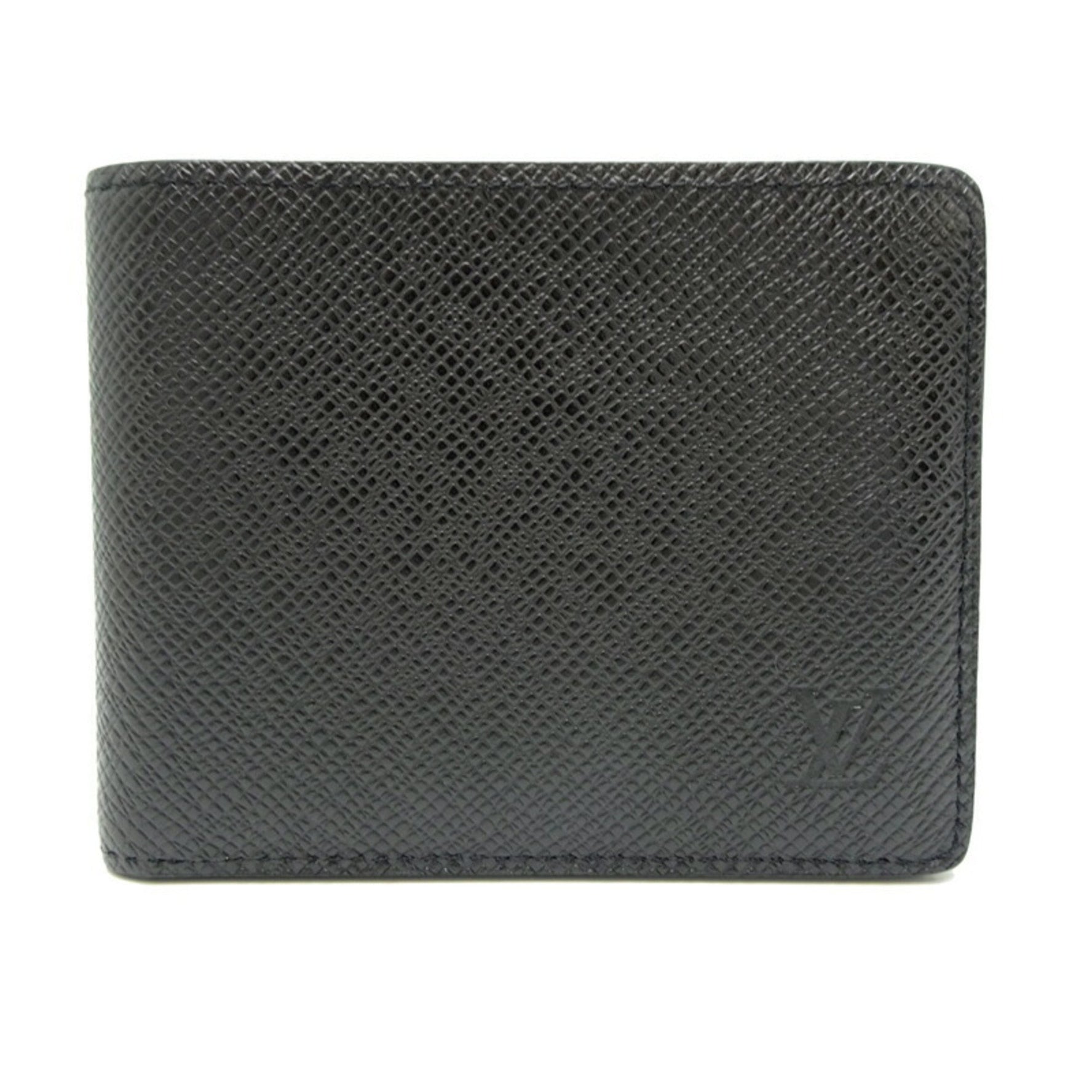 Louis Vuitton Taiga Slender Portefeuille Bifold Wallet Noir (Black)