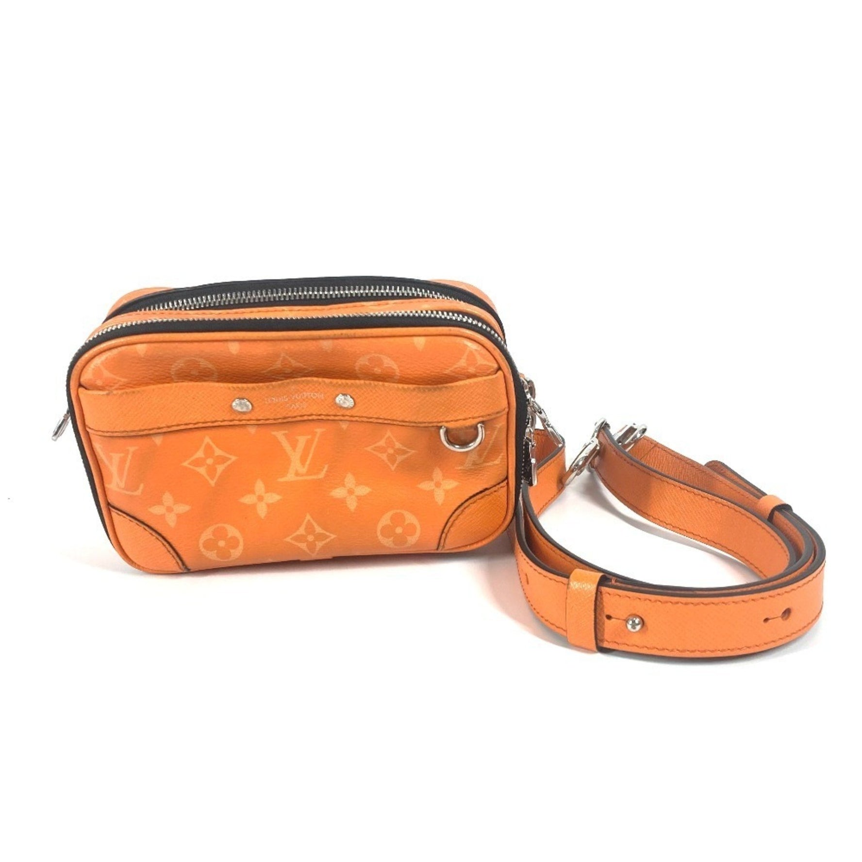 Louis Vuitton Taiga Rama Alpha Wearable Wallet NV Crossbody Bag Pochette Shoulder Monogram Canvas Leather Men's