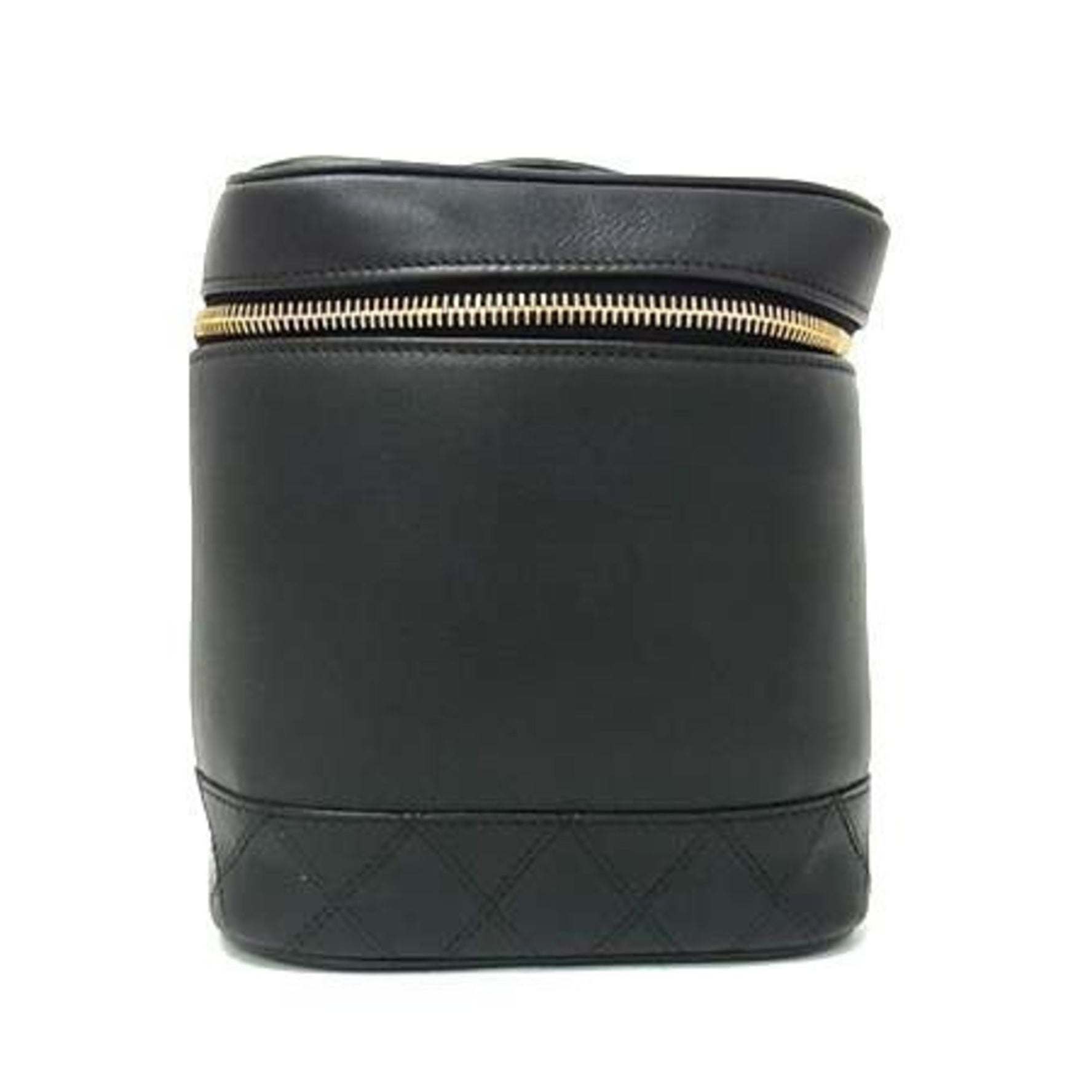 CHANEL Bicolor Vanity Bag - Leather with Coco Mark and Matelasse Design