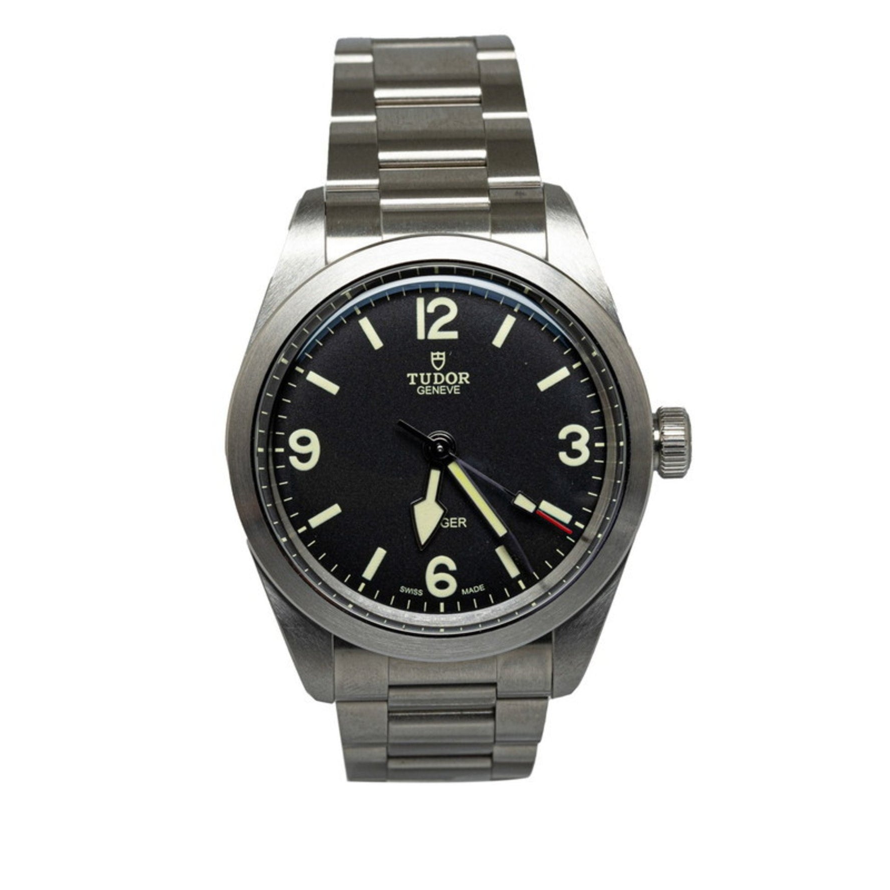 Tudor Ranger Watch Automatic Black Dial Stainless Steel Men's TUDOR
