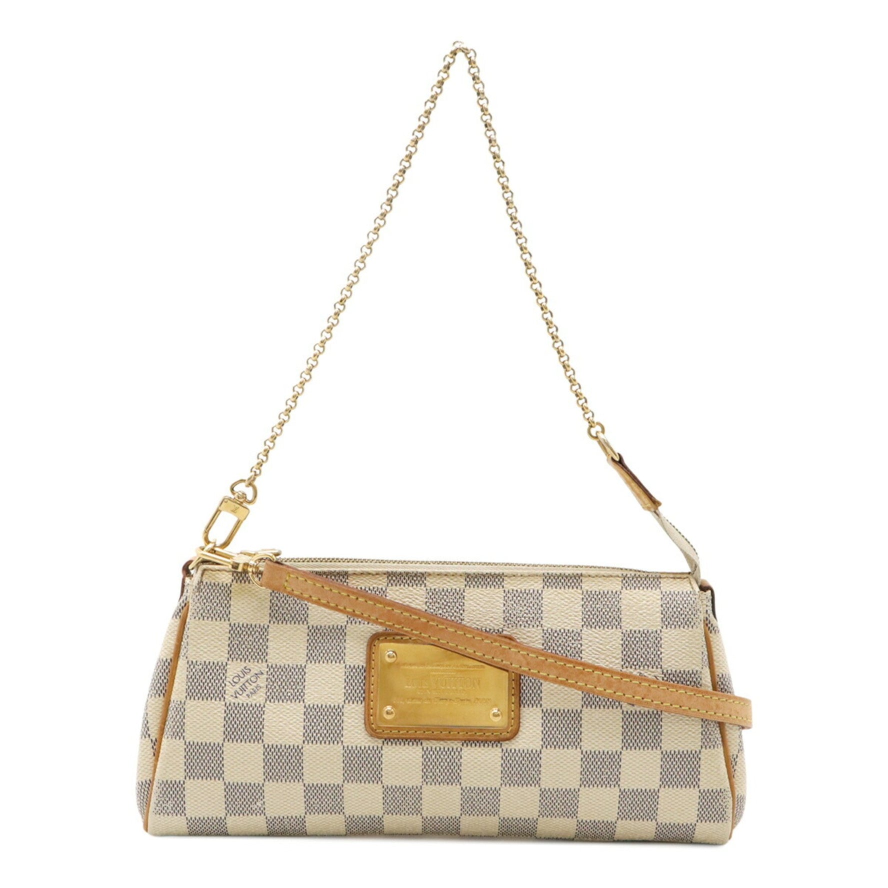 Louis Vuitton Damier Azur Eva Pouch Chain Bag Shoulder