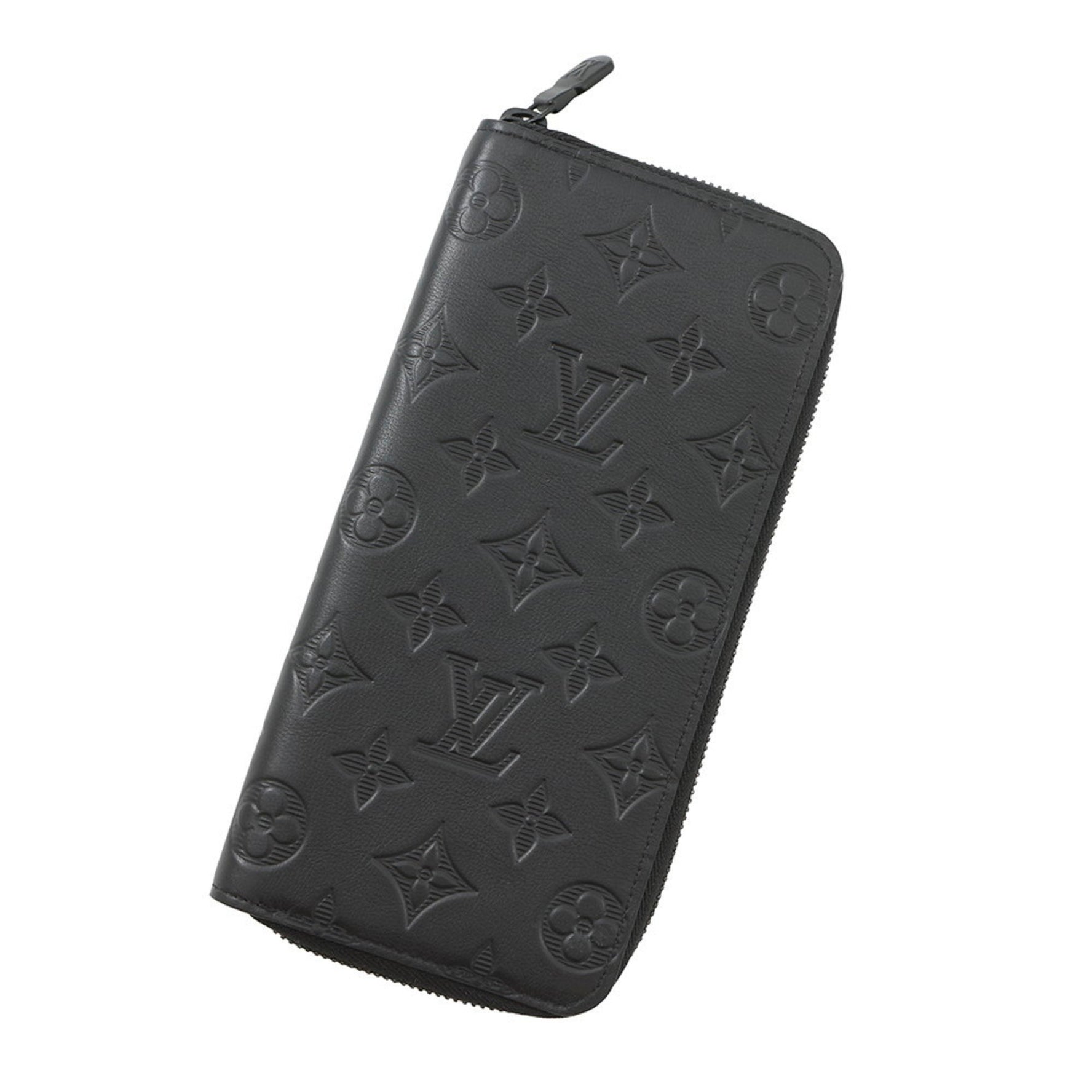 Louis Vuitton Monogram Shadow Zippy Wallet Vertical Black
