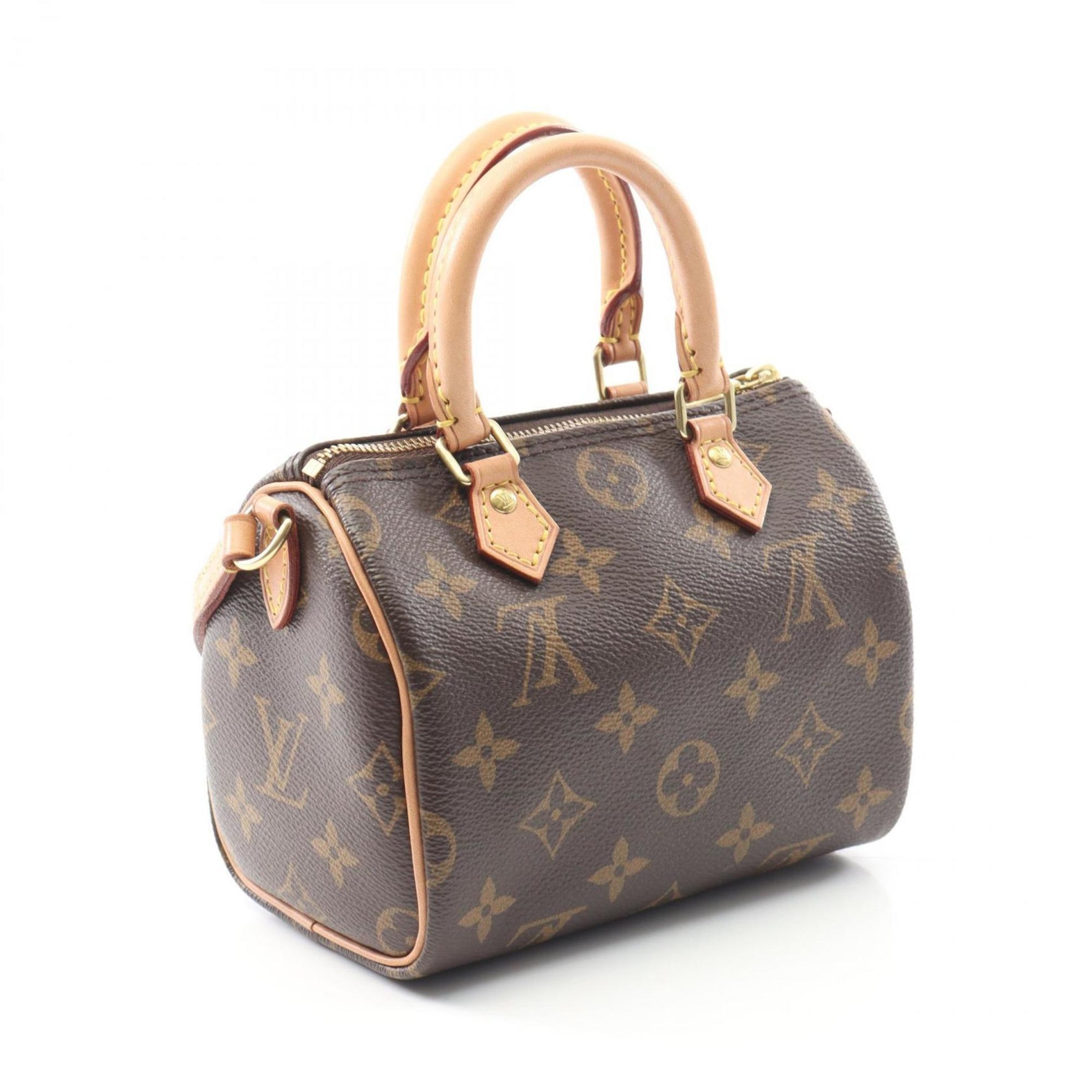 Louis Vuitton Nano Speedy Shoulder Bag, Coated Canvas and Leather, Monogram
