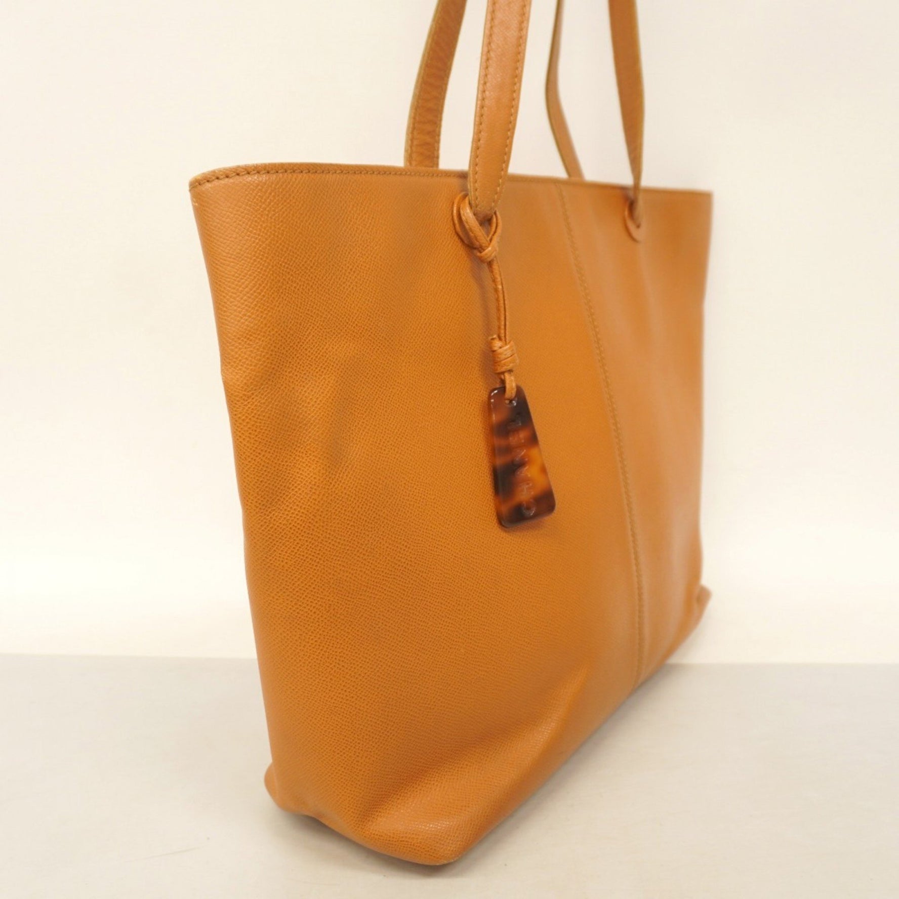 Chanel tote bag, leather, brown, women's